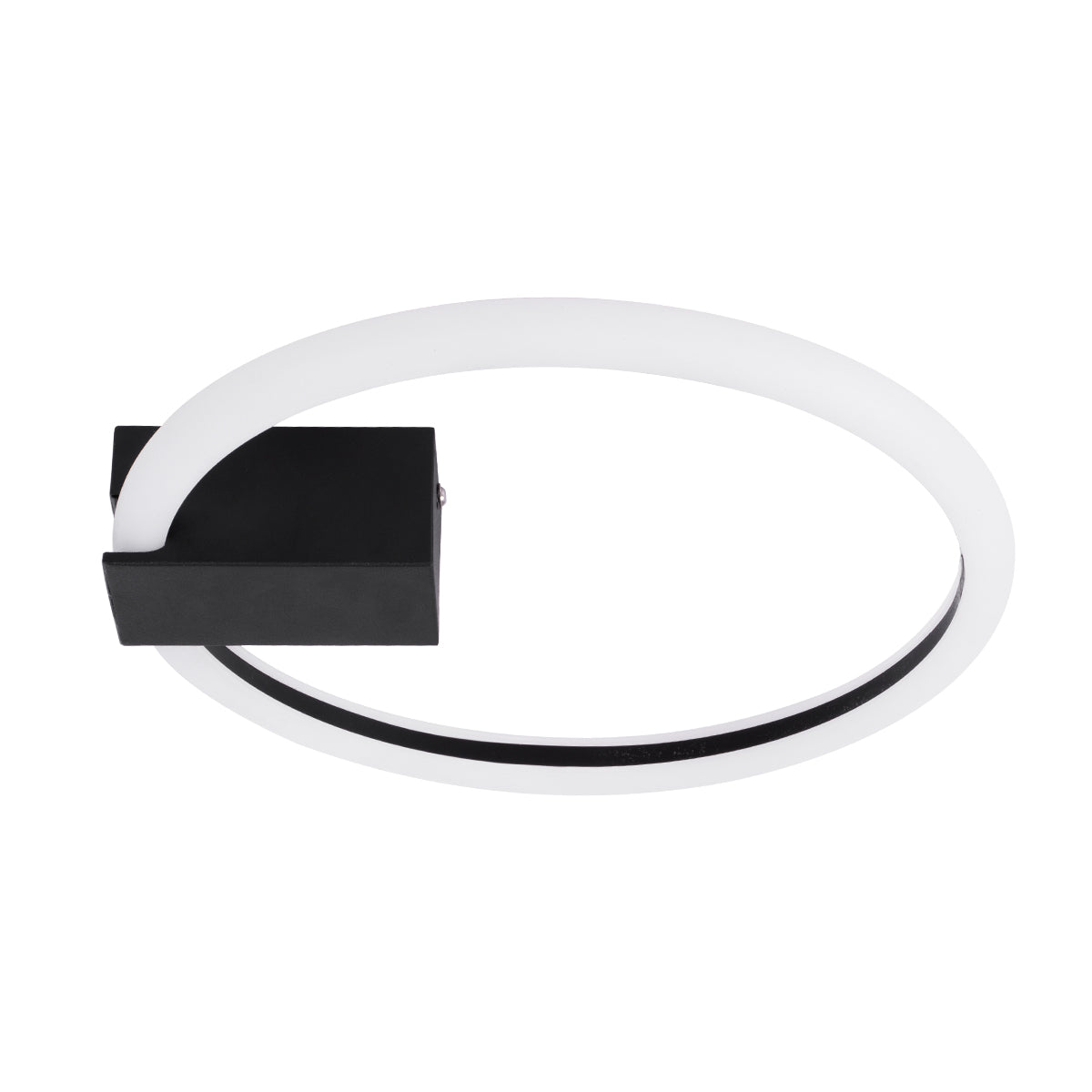 GloboStar® CINDERELLA 60976 Φωτιστικό Οροφής Δαχτυλίδι-Κύκλος LED CCT 16W 1792lm 360° AC 220-240V - Εναλλαγή Φωτισμού μέσω Διακόπτη On/Off All In One Ψυχρό 6000k+Φυσικό 4500k+Θερμό 2700k Φ28cm - Μαύρο - 3 Years Warranty - ledmania.gr