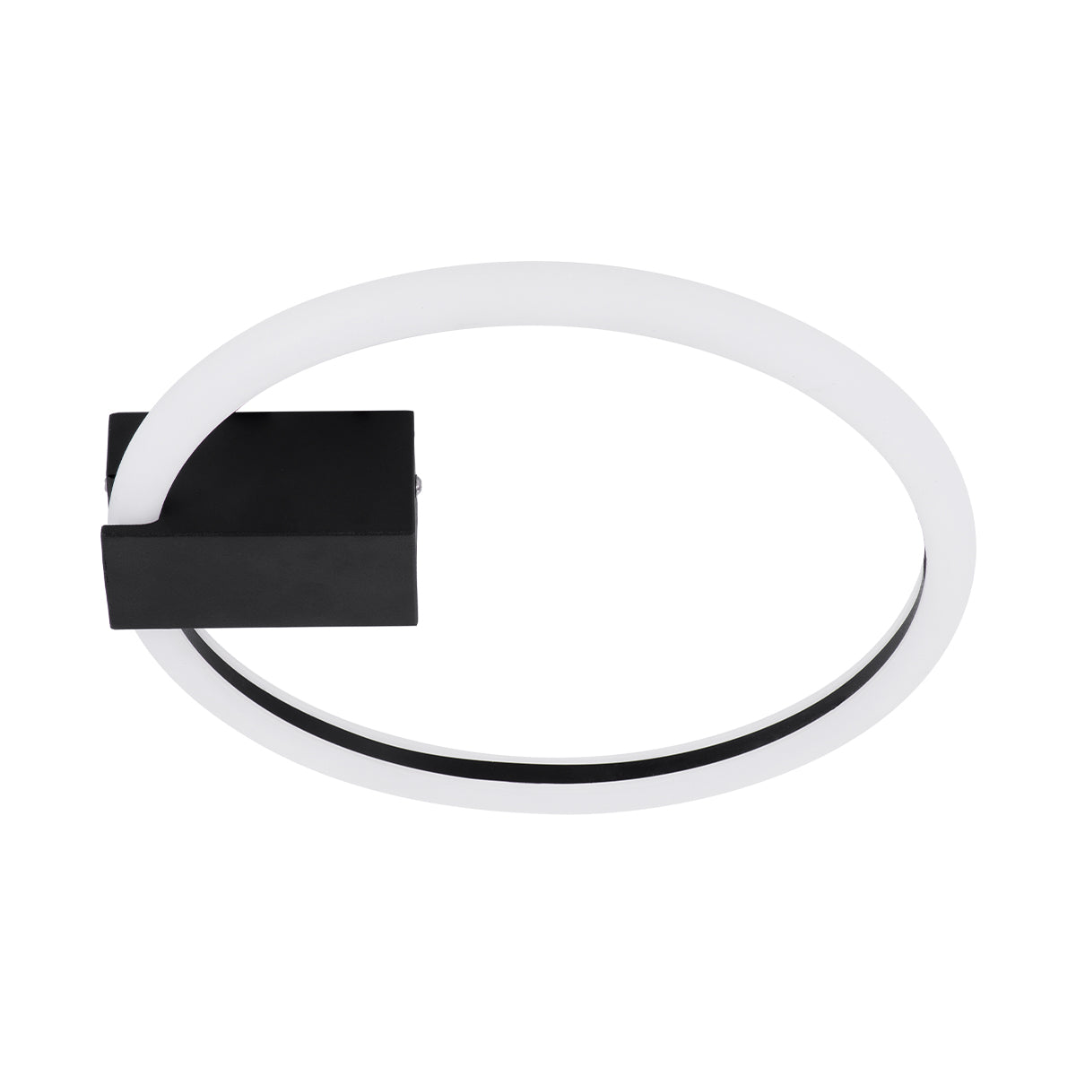 GloboStar® CINDERELLA 60976 Φωτιστικό Οροφής Δαχτυλίδι-Κύκλος LED CCT 16W 1792lm 360° AC 220-240V - Εναλλαγή Φωτισμού μέσω Διακόπτη On/Off All In One Ψυχρό 6000k+Φυσικό 4500k+Θερμό 2700k Φ28cm - Μαύρο - 3 Years Warranty - ledmania.gr