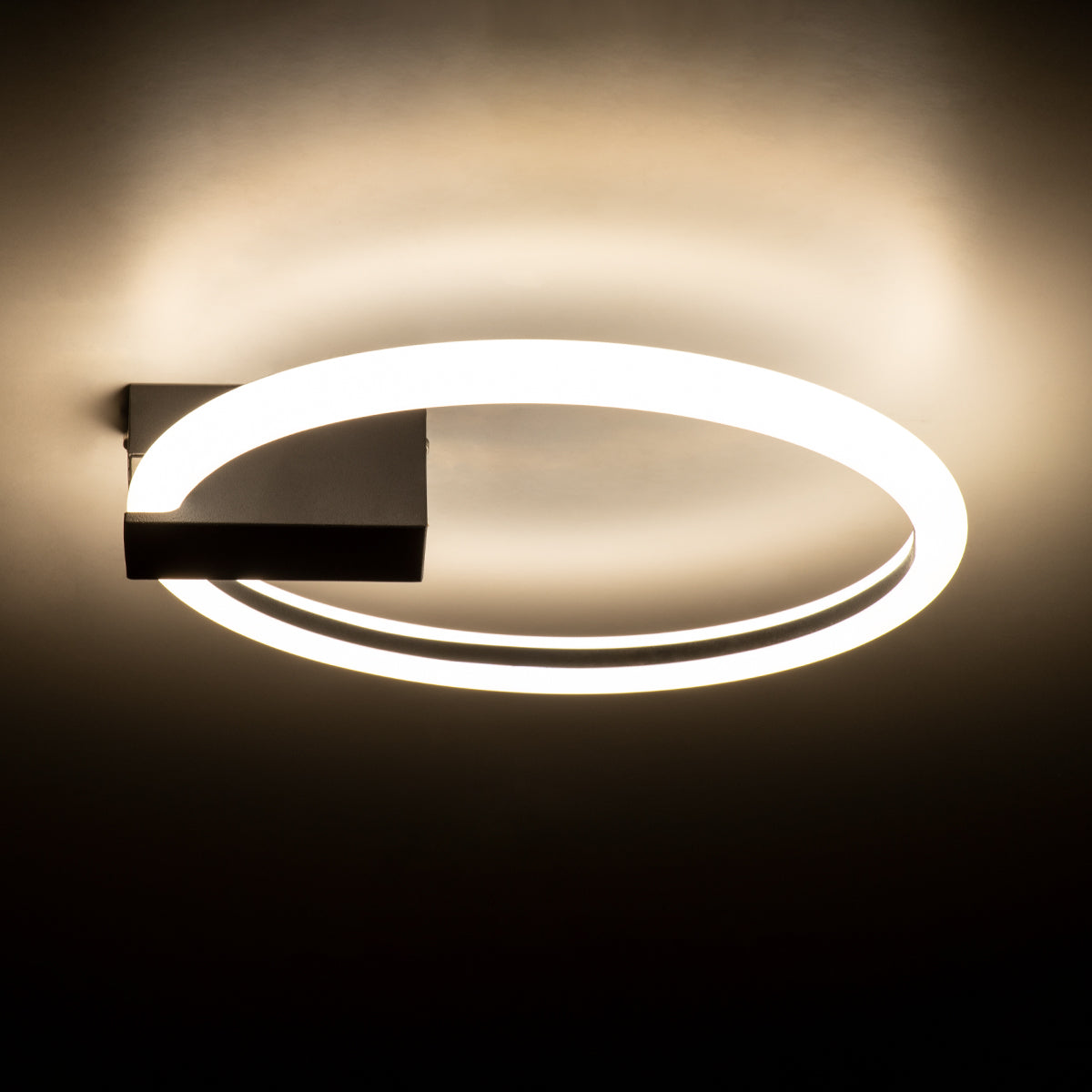 GloboStar® CINDERELLA 60976 Φωτιστικό Οροφής Δαχτυλίδι-Κύκλος LED CCT 16W 1792lm 360° AC 220-240V - Εναλλαγή Φωτισμού μέσω Διακόπτη On/Off All In One Ψυχρό 6000k+Φυσικό 4500k+Θερμό 2700k Φ28cm - Μαύρο - 3 Years Warranty - ledmania.gr