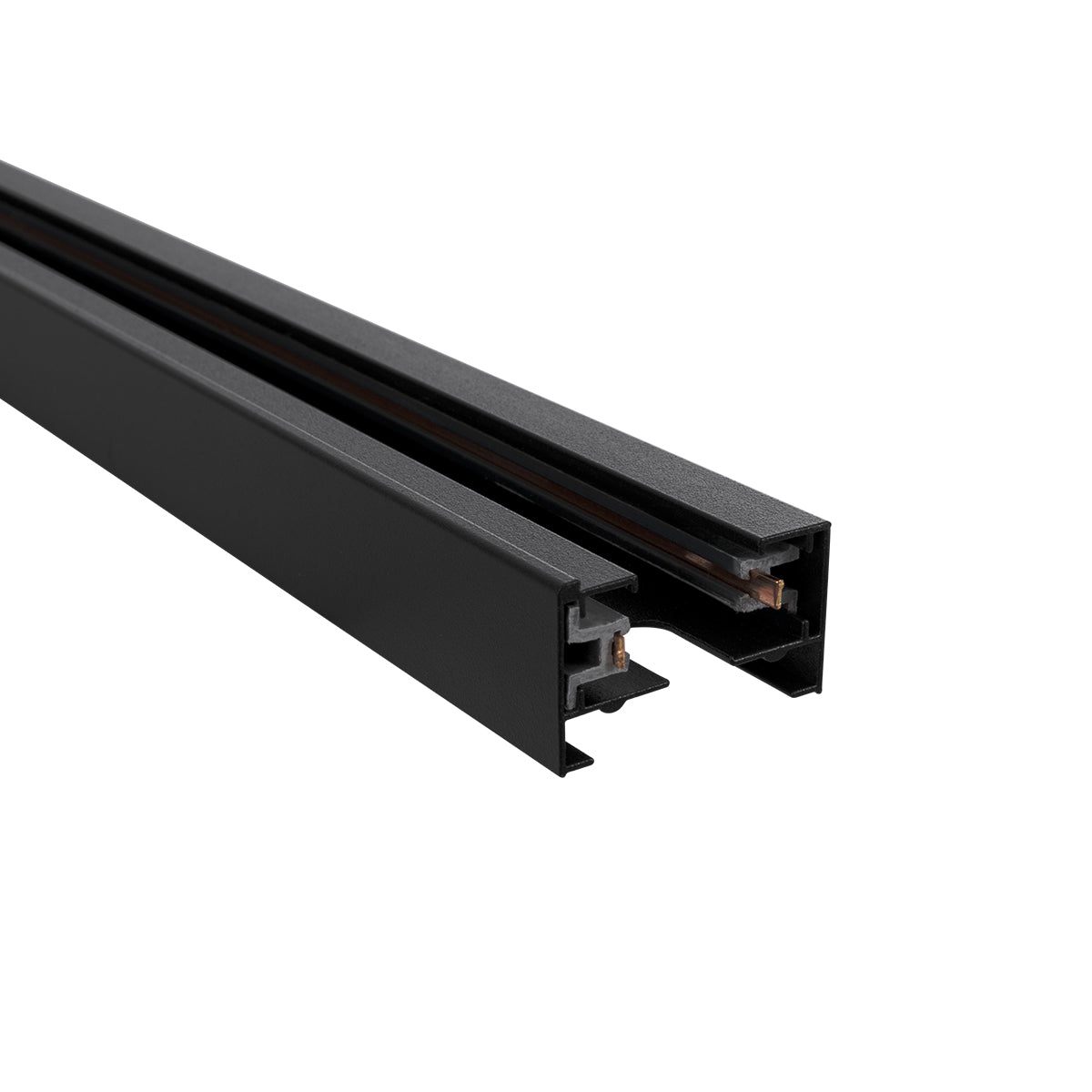 GLOBOSTAR® EUROTRACK-1PH 60984-3M Μονοφασική Ράγα 2 Καλωδίων 1L+1N για Σύστημα Ράγας Eurotrack-1PH AC 220-240V IP20 - Μαύρο Ματ - Μ300 x Π3.6 x Υ2cm - ledmania.gr