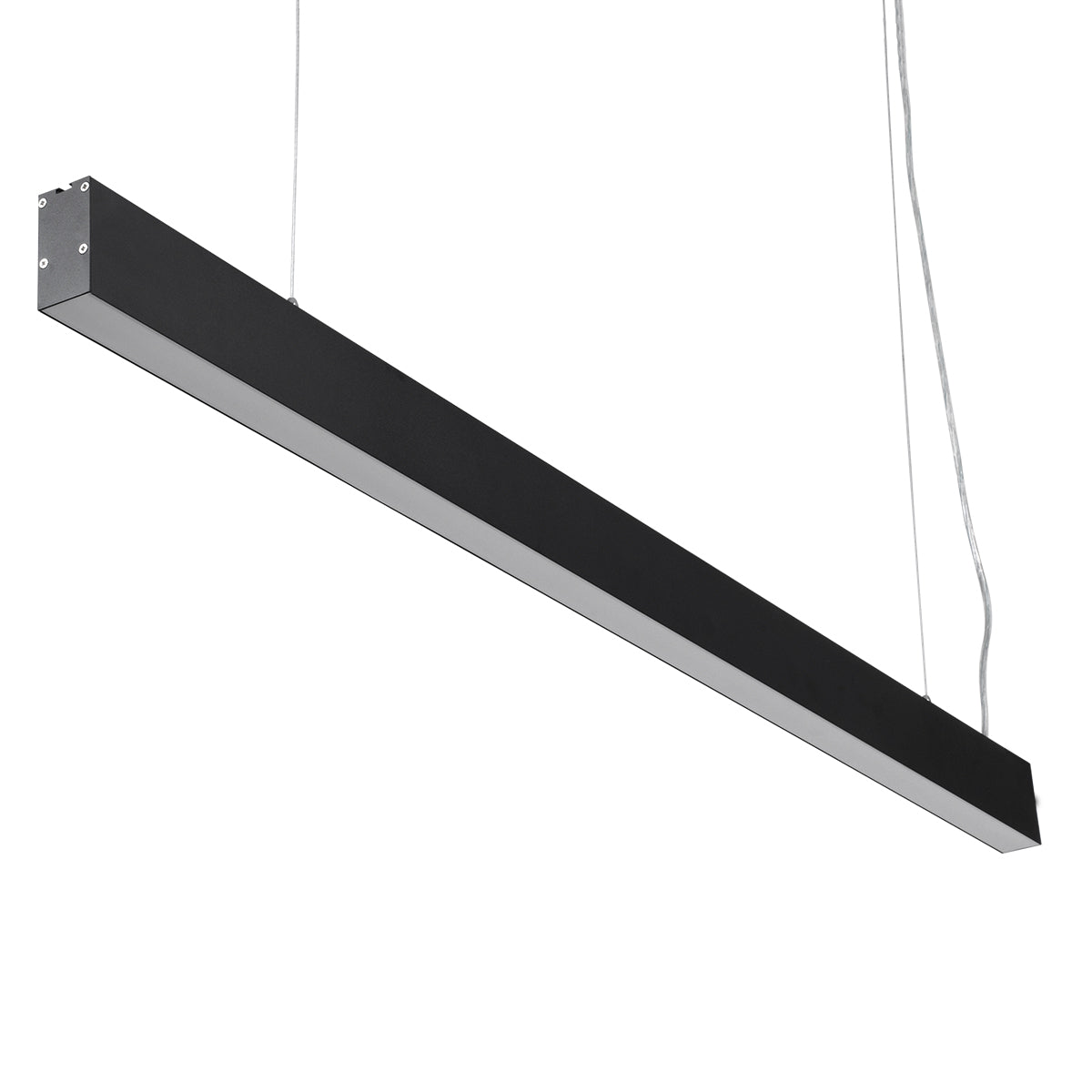 GloboStar® FELIX 61028-P Γραμμικό Κρεμαστό Φωτιστικό Linear LED CCT 54W 6500lm 120° AC 220-240V Μ120 x Π3.5 x Υ7cm - Εναλλαγή Φωτισμού μέσω Τηλεχειριστηρίου All In One Ψυχρό 6000k+Φυσικό 4500k+Θερμό 2700k Dimmable - Μαύρο - 3 Years Warranty