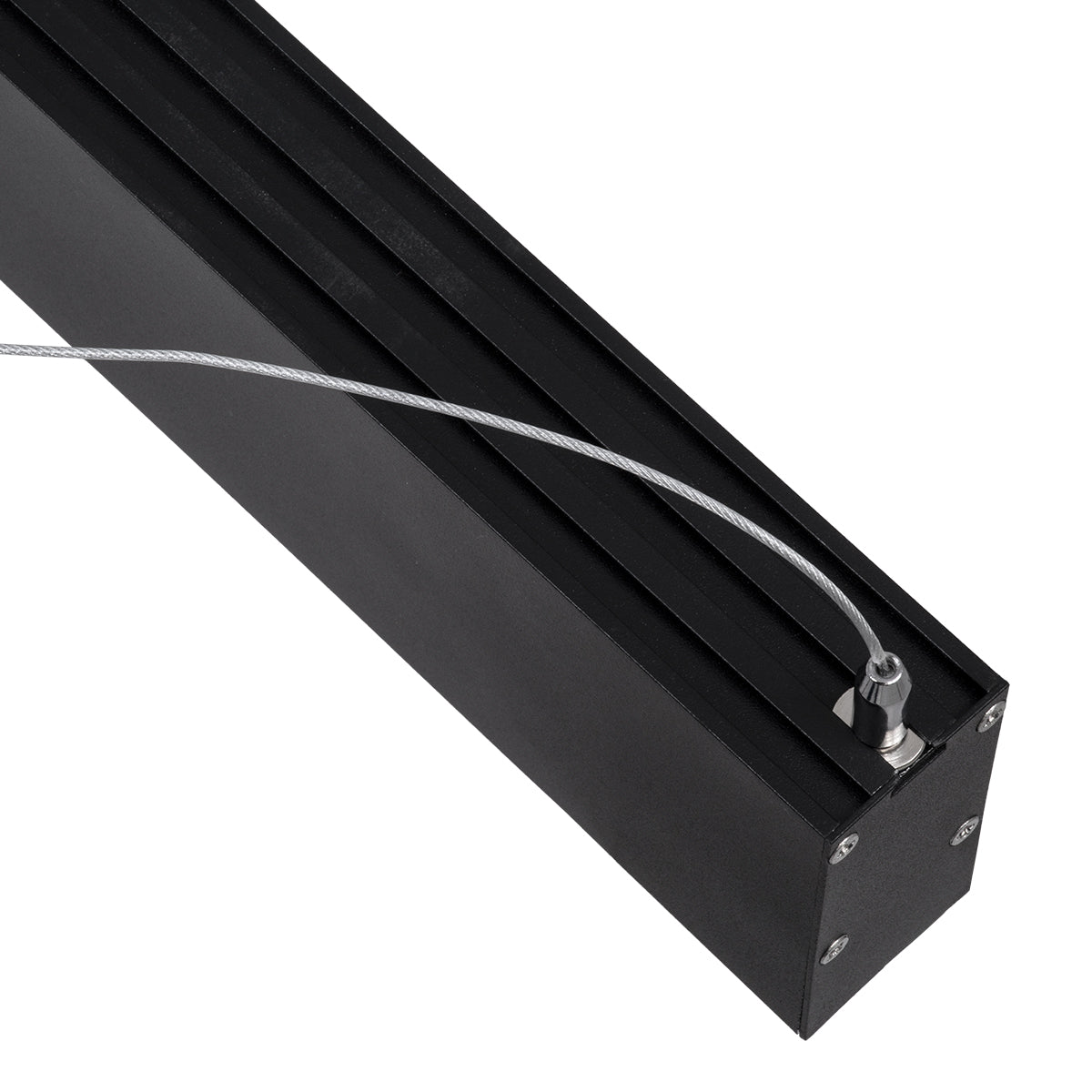 GloboStar® FELIX 61028-P Γραμμικό Κρεμαστό Φωτιστικό Linear LED CCT 54W 6500lm 120° AC 220-240V Μ120 x Π3.5 x Υ7cm - Εναλλαγή Φωτισμού μέσω Τηλεχειριστηρίου All In One Ψυχρό 6000k+Φυσικό 4500k+Θερμό 2700k Dimmable - Μαύρο - 3 Years Warranty