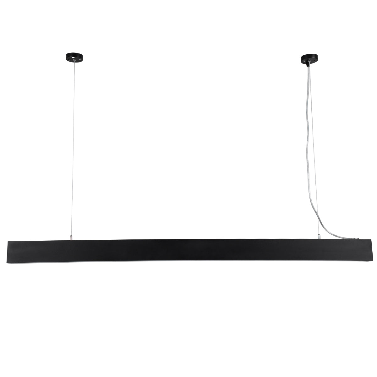 GloboStar® ORION 61030-P Γραμμικό Κρεμαστό Φωτιστικό Linear LED CCT 72W 8600lm 120° AC 220-240V Μ120 x Π5.5 x Υ7cm - Εναλλαγή Φωτισμού μέσω Τηλεχειριστηρίου All In One Ψυχρό 6000k+Φυσικό 4500k+Θερμό 2700k Dimmable - Μαύρο - 3 Years Warranty