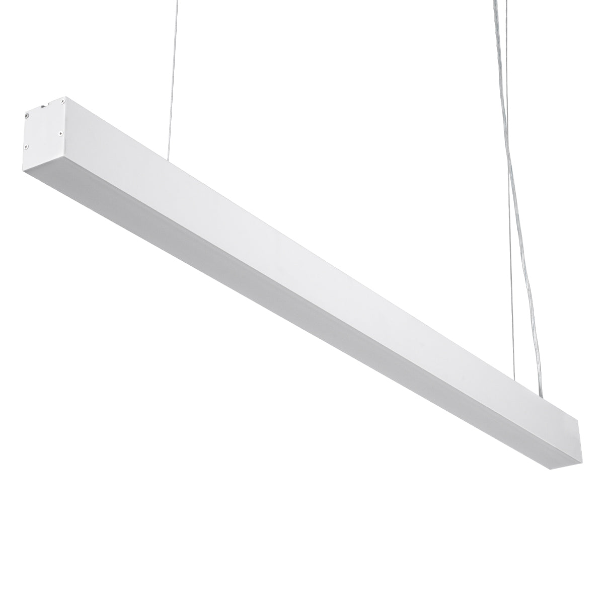 GloboStar® ORION 61031-P Γραμμικό Κρεμαστό Φωτιστικό Linear LED CCT 72W 8600lm 120° AC 220-240V Μ120 x Π5.5 x Υ7cm - Εναλλαγή Φωτισμού μέσω Τηλεχειριστηρίου All In One Ψυχρό 6000k+Φυσικό 4500k+Θερμό 2700k Dimmable - Λευκό - 3 Years Warranty