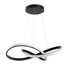 GloboStar® DEXTER 61049 Κρεμαστό Φωτιστικό Οροφής Design LED CCT 72W 8064lm 300° AC 220-240V - Εναλλαγή Φωτισμού μέσω Τηλεχειριστηρίου All In One Ψυχρό 6000k+Φυσικό 4500k+Θερμό 2700k Dimmable Φ56cm - Μαύρο - 3 Years Warranty - ledmania.gr