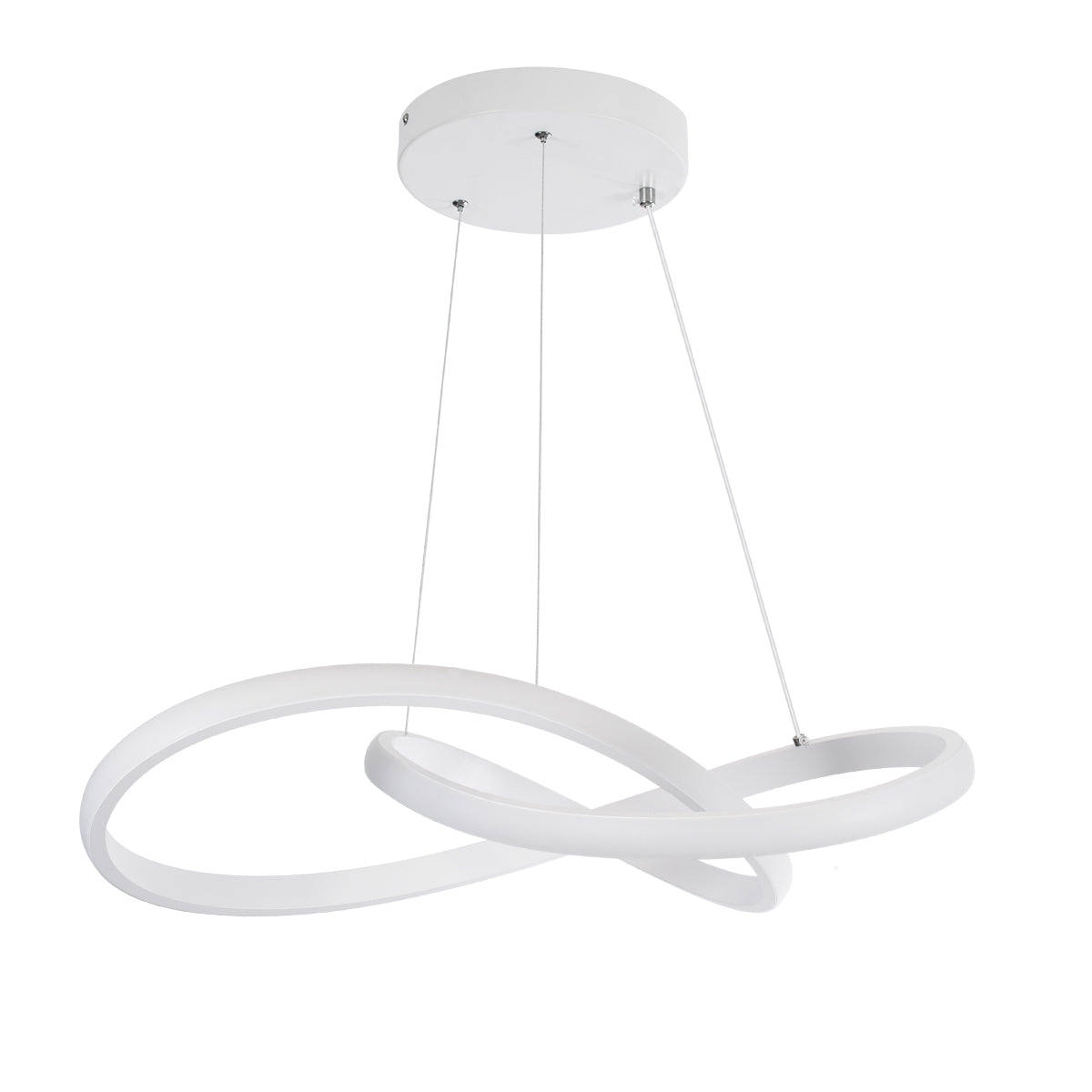 GLOBOSTAR® DEXTER 61050 Μοντέρνο Κρεμαστό Φωτιστικό Οροφής LED 72W 8064lm 300° AC 220-240V IP20 Ρυθμιζόμενο Λευκό CCT με Χειριστήριο από 2700K έως 6000K Dimmable - Lumileds SMD Chip - Λευκό Ματ - Μ56 x Π56 x Υ14cm - 3 Χρόνια Εγγύηση - ledmania.gr