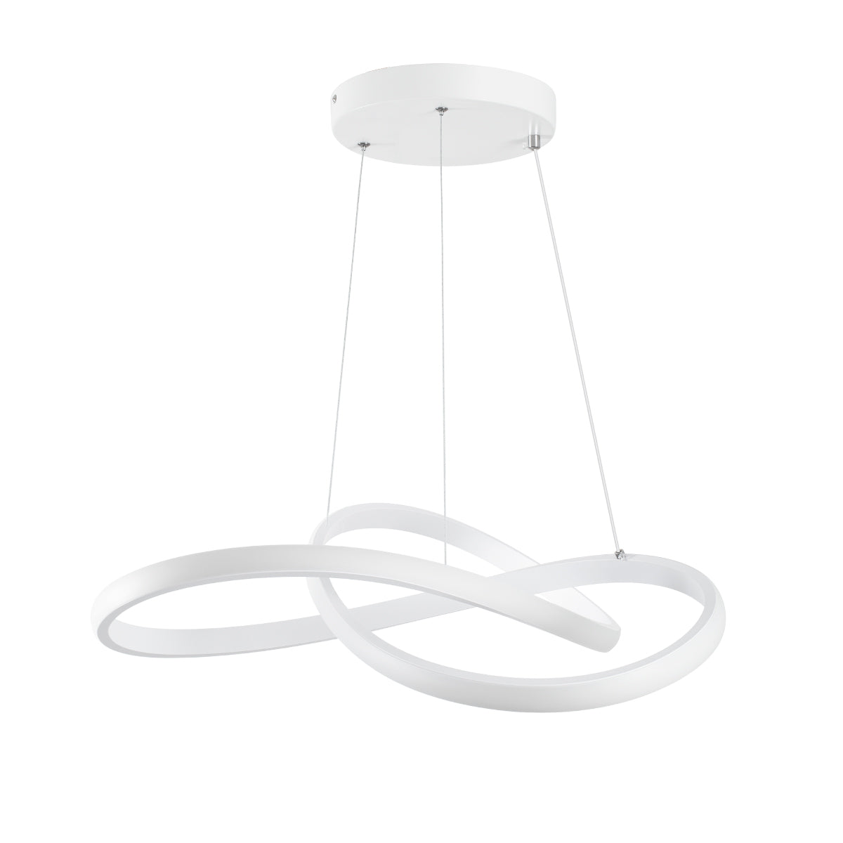 GLOBOSTAR® DEXTER 61050 Μοντέρνο Κρεμαστό Φωτιστικό Οροφής LED 72W 8064lm 300° AC 220-240V IP20 Ρυθμιζόμενο Λευκό CCT με Χειριστήριο από 2700K έως 6000K Dimmable - Lumileds SMD Chip - Λευκό Ματ - Μ56 x Π56 x Υ14cm - 3 Χρόνια Εγγύηση - ledmania.gr