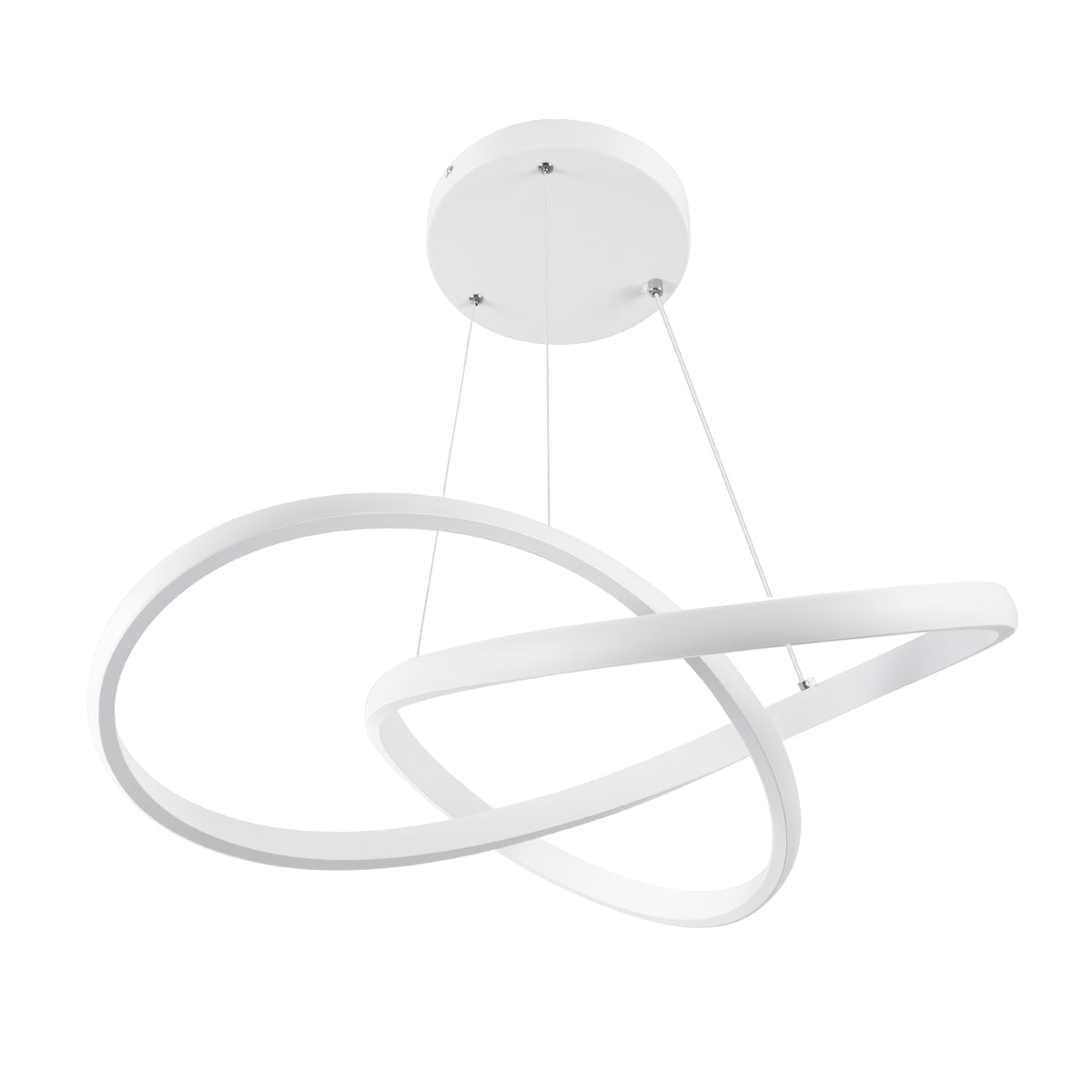 GLOBOSTAR® DEXTER 61050 Μοντέρνο Κρεμαστό Φωτιστικό Οροφής LED 72W 8064lm 300° AC 220-240V IP20 Ρυθμιζόμενο Λευκό CCT με Χειριστήριο από 2700K έως 6000K Dimmable - Lumileds SMD Chip - Λευκό Ματ - Μ56 x Π56 x Υ14cm - 3 Χρόνια Εγγύηση - ledmania.gr