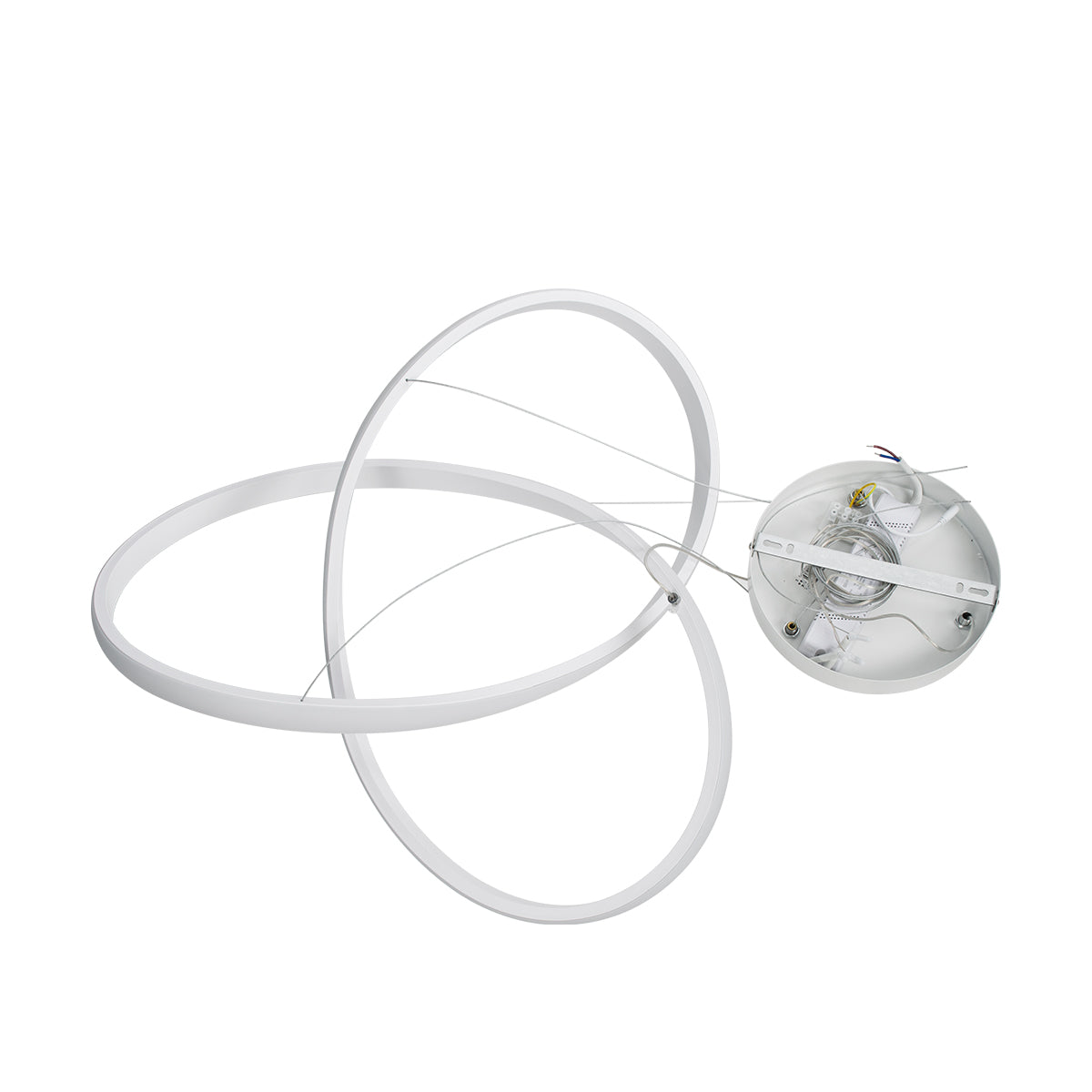 GLOBOSTAR® DEXTER 61050 Μοντέρνο Κρεμαστό Φωτιστικό Οροφής LED 72W 8064lm 300° AC 220-240V IP20 Ρυθμιζόμενο Λευκό CCT με Χειριστήριο από 2700K έως 6000K Dimmable - Lumileds SMD Chip - Λευκό Ματ - Μ56 x Π56 x Υ14cm - 3 Χρόνια Εγγύηση - ledmania.gr