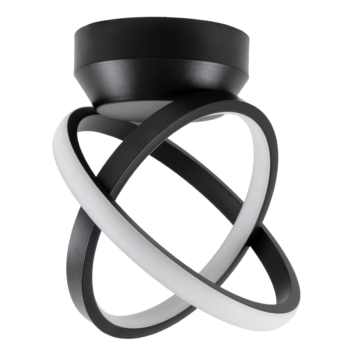 GLOBOSTAR® AMELIA 61052 Μοντέρνο Φωτιστικό Οροφής LED 20W 2400lm 300° AC 220-240V IP20 Ρυθμιζόμενο Λευκό CCT με On/Off 2700K/4500K/6000K - Lumileds SMD Chip - Μαύρο Ματ - Μ24.5 x Π16 x Υ25cm - 3 Χρόνια Εγγύηση