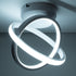 GloboStar® AMELIA 61053 Φωτιστικό Οροφής Design LED CCT 20W 2400lm 300° AC 220-240V - Εναλλαγή Φωτισμού μέσω Διακόπτη On/Off All In One Ψυχρό 6000k+Φυσικό 4500k+Θερμό 2700k Μ24.5 x Π16 x Υ25cm - Λευκό - ledmania.gr