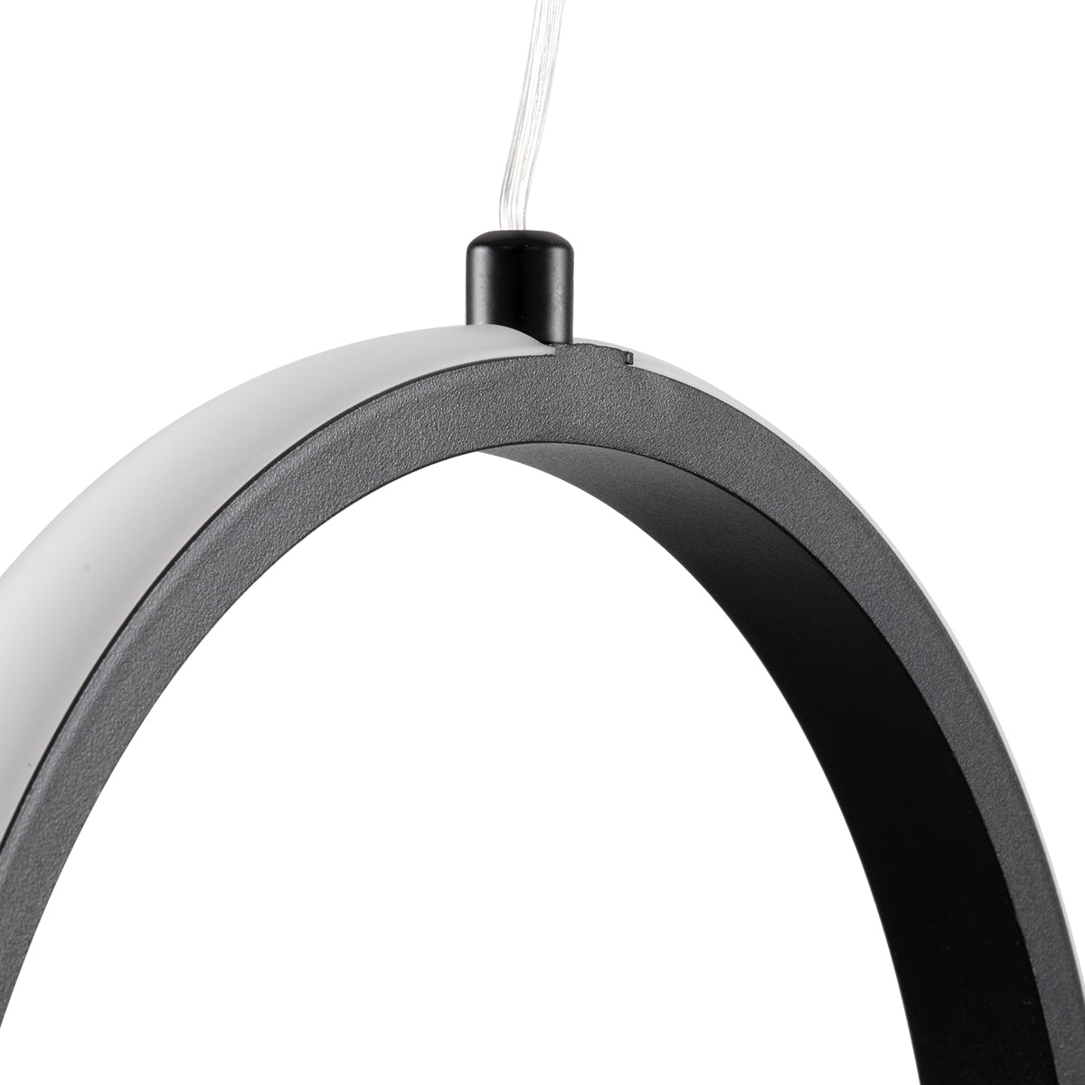 GLOBOSTAR® ALICE 61055 Μοντέρνο Κρεμαστό Φωτιστικό Οροφής LED 20W 2400lm 300° AC 220-240V IP20 Ρυθμιζόμενο Λευκό CCT με On/Off 2700K/4500K/6000K - Lumileds SMD Chip - Μαύρο Ματ - Μ25 x Π22 x Υ25cm - 3 Χρόνια Εγγύηση