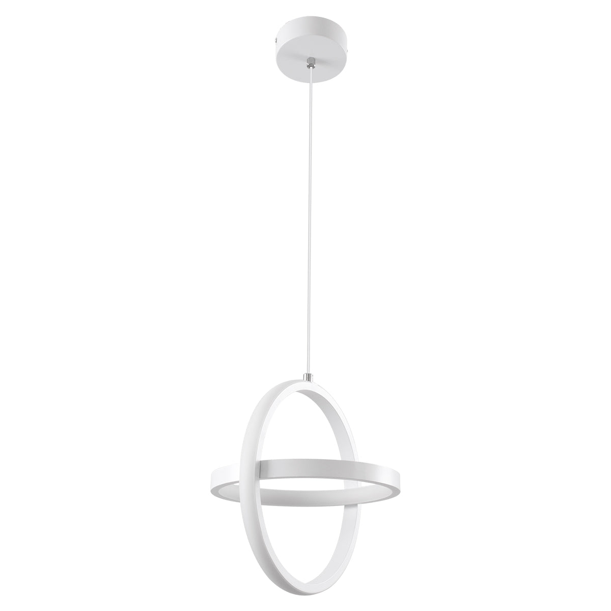 GloboStar® ALICE 61056 Κρεμαστό Φωτιστικό Οροφής Design LED CCT 20W 2400lm 300° AC 220-240V - Εναλλαγή Φωτισμού μέσω Διακόπτη On/Off All In One Ψυχρό 6000k+Φυσικό 4500k+Θερμό 2700k Μ25 x Π22 x Υ25cm - Λευκό - ledmania.gr
