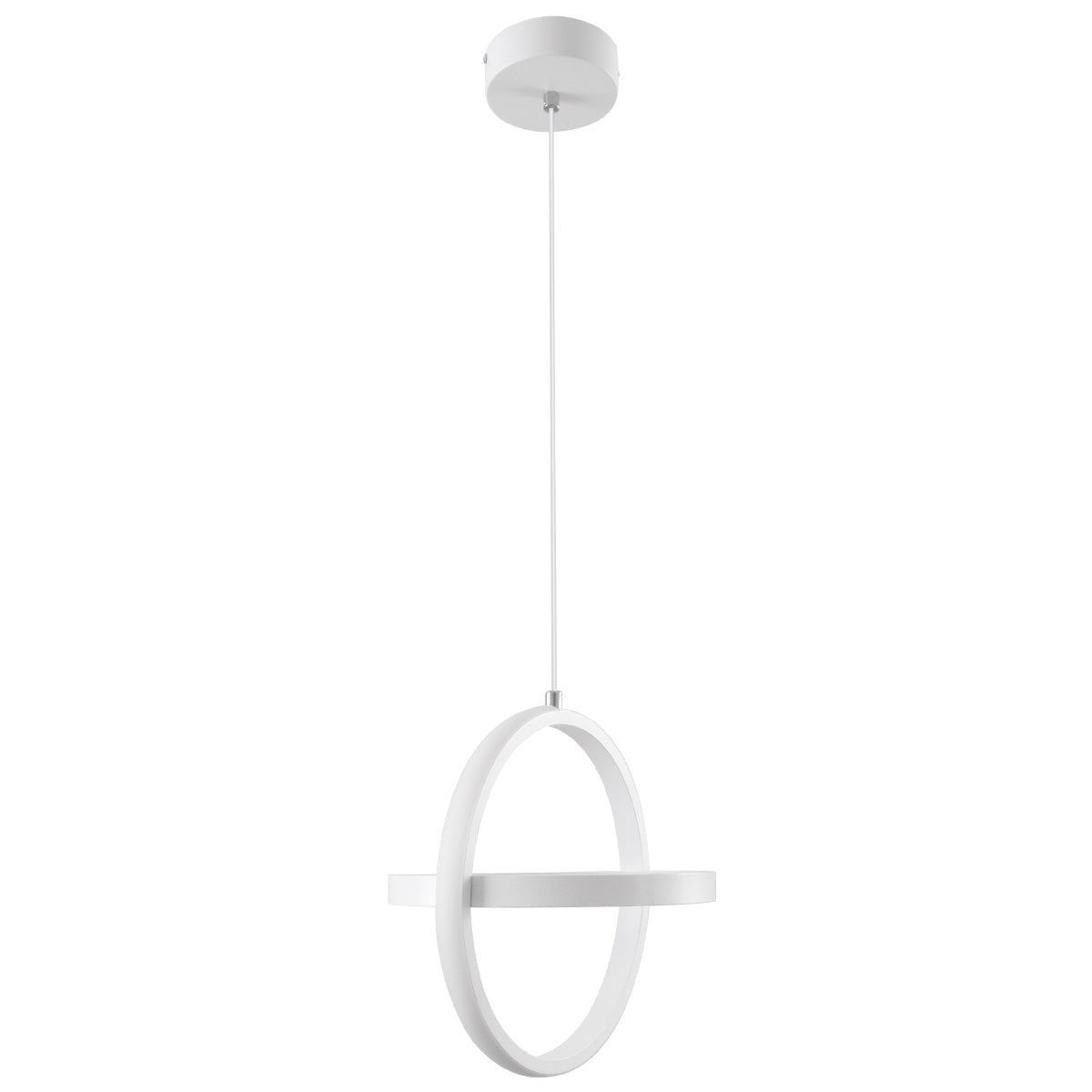 GloboStar® ALICE 61056 Κρεμαστό Φωτιστικό Οροφής Design LED CCT 20W 2400lm 300° AC 220-240V - Εναλλαγή Φωτισμού μέσω Διακόπτη On/Off All In One Ψυχρό 6000k+Φυσικό 4500k+Θερμό 2700k Μ25 x Π22 x Υ25cm - Λευκό - ledmania.gr