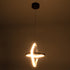 GloboStar® ROSE 61064 Κρεμαστό Φωτιστικό Οροφής Design LED CCT 22W 2640lm 300° AC 220-240V - Εναλλαγή Φωτισμού μέσω Διακόπτη On/Off All In One Ψυχρό 6000k+Φυσικό 4500k+Θερμό 2700k Μ24 x Π22 x Υ24cm - Μαύρο - ledmania.gr