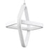 GloboStar® ROSE 61065 Κρεμαστό Φωτιστικό Οροφής Design LED CCT 22W 2640lm 300° AC 220-240V - Εναλλαγή Φωτισμού μέσω Διακόπτη On/Off All In One Ψυχρό 6000k+Φυσικό 4500k+Θερμό 2700k Μ24 x Π22 x Υ24cm - Λευκό - ledmania.gr
