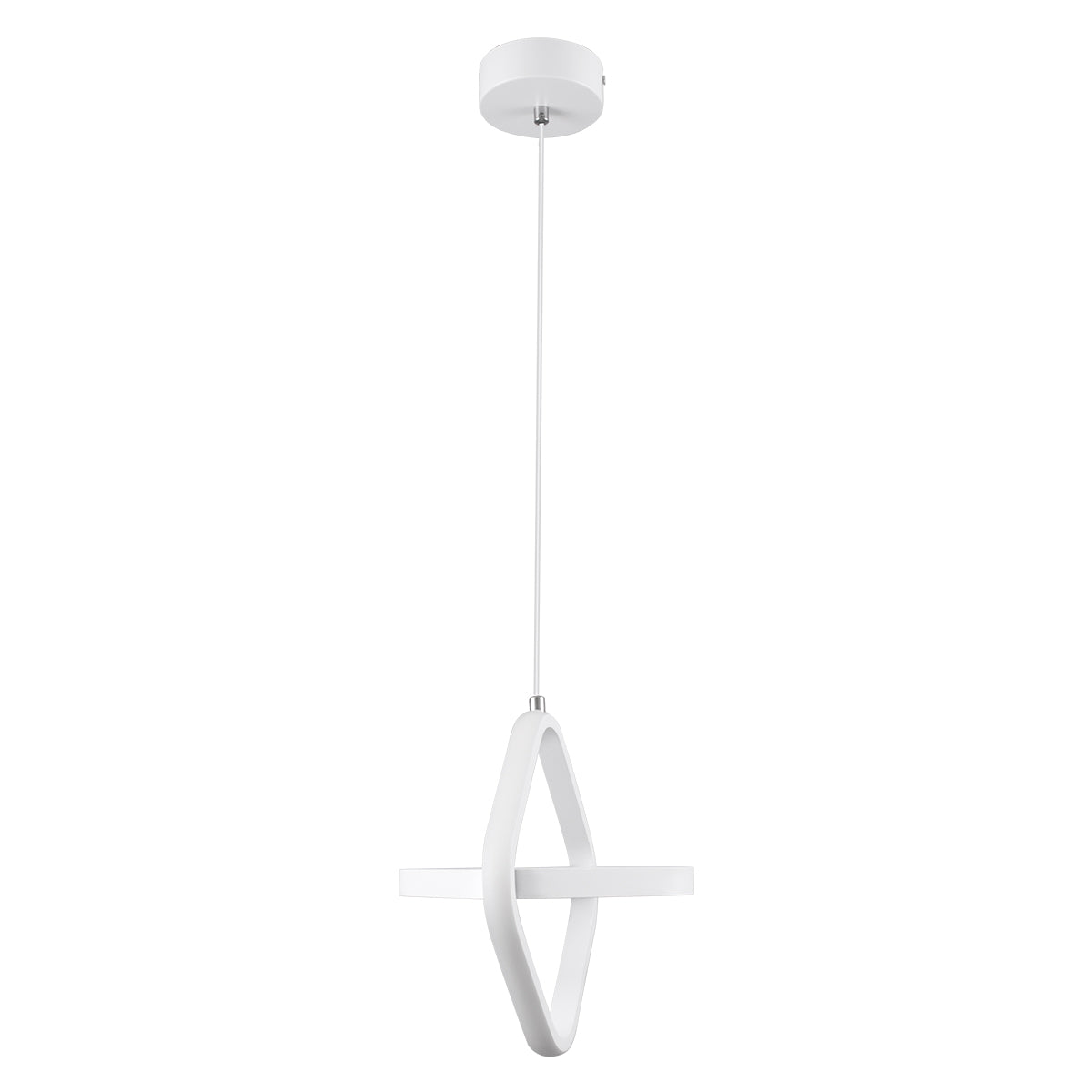 GloboStar® ROSE 61065 Κρεμαστό Φωτιστικό Οροφής Design LED CCT 22W 2640lm 300° AC 220-240V - Εναλλαγή Φωτισμού μέσω Διακόπτη On/Off All In One Ψυχρό 6000k+Φυσικό 4500k+Θερμό 2700k Μ24 x Π22 x Υ24cm - Λευκό - ledmania.gr