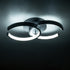 GloboStar® EVA 61067 Φωτιστικό Οροφής Design LED CCT 16W 1920lm 300° AC 220-240V - Εναλλαγή Φωτισμού μέσω Διακόπτη On/Off All In One Ψυχρό 6000k+Φυσικό 4500k+Θερμό 2700k Μ33 x Π21 x Υ7cm - Μαύρο - ledmania.gr