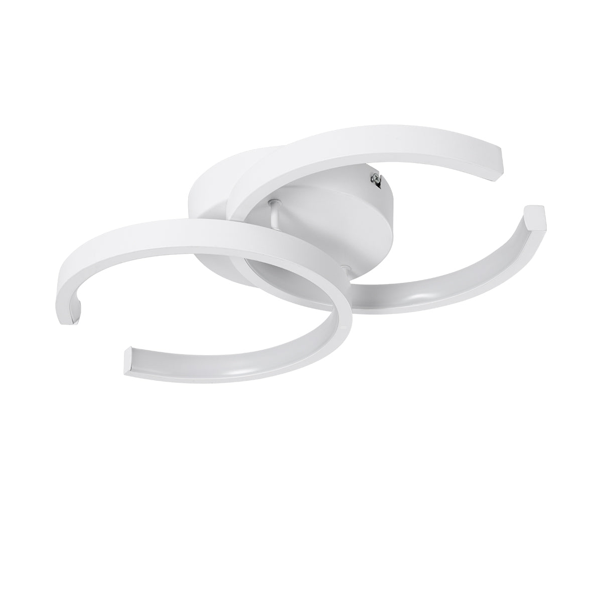 GloboStar® EVA 61068 Φωτιστικό Οροφής Design LED CCT 16W 1920lm 300° AC 220-240V - Εναλλαγή Φωτισμού μέσω Διακόπτη On/Off All In One Ψυχρό 6000k+Φυσικό 4500k+Θερμό 2700k Μ33 x Π21 x Υ7cm - Λευκό - ledmania.gr