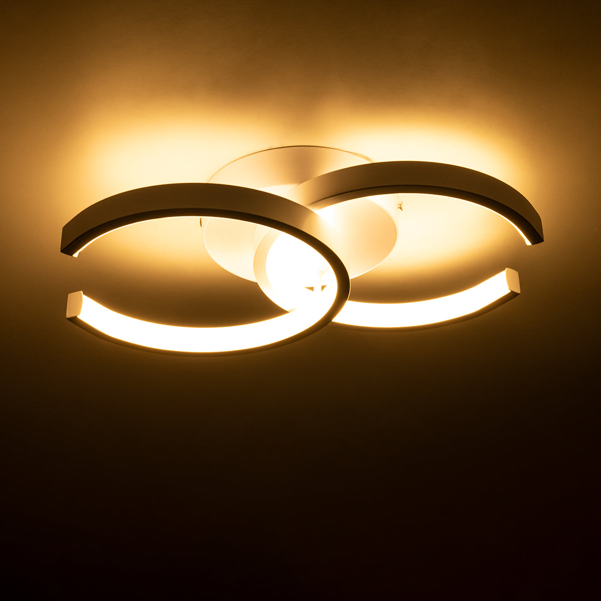 GloboStar® EVA 61068 Φωτιστικό Οροφής Design LED CCT 16W 1920lm 300° AC 220-240V - Εναλλαγή Φωτισμού μέσω Διακόπτη On/Off All In One Ψυχρό 6000k+Φυσικό 4500k+Θερμό 2700k Μ33 x Π21 x Υ7cm - Λευκό - ledmania.gr
