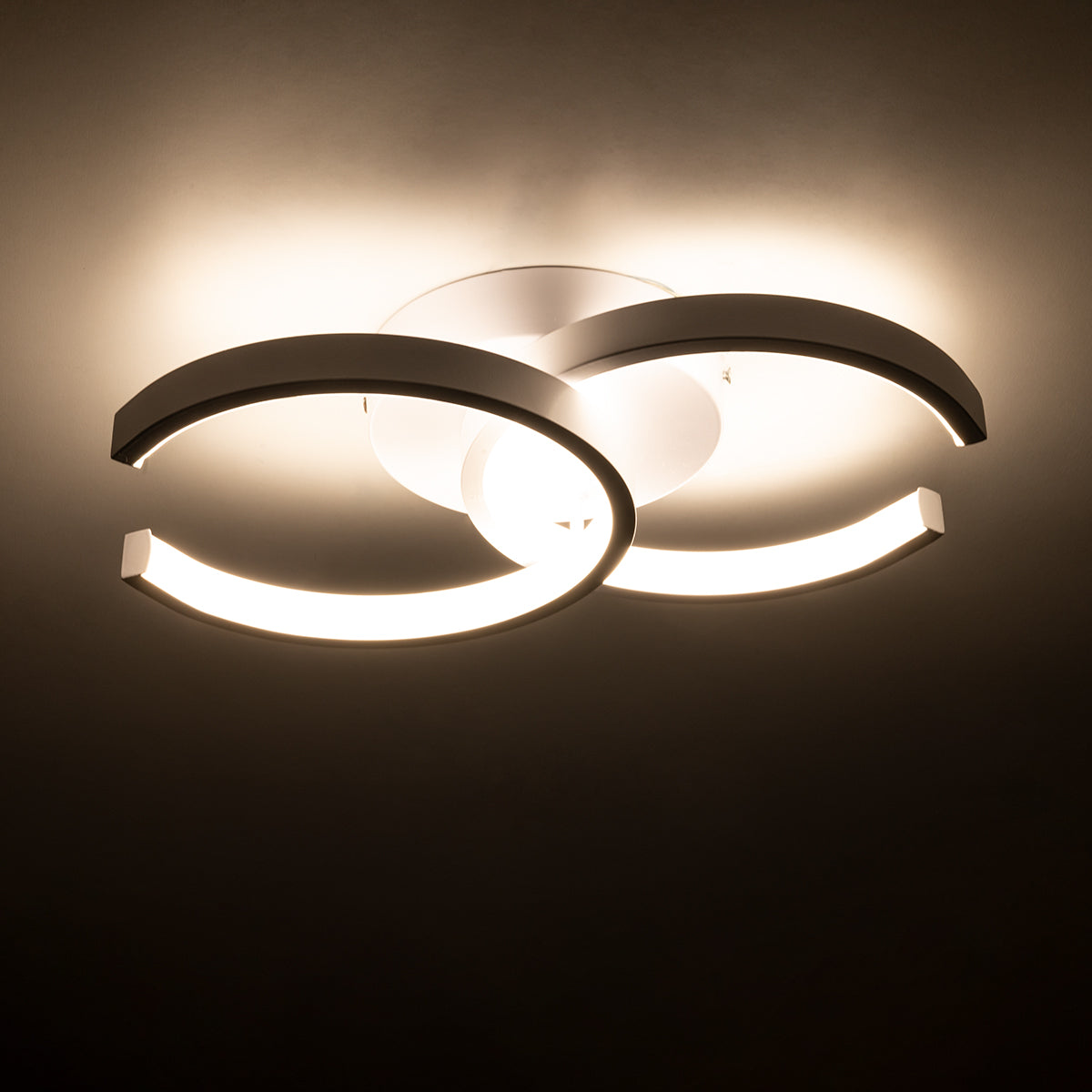GloboStar® EVA 61068 Φωτιστικό Οροφής Design LED CCT 16W 1920lm 300° AC 220-240V - Εναλλαγή Φωτισμού μέσω Διακόπτη On/Off All In One Ψυχρό 6000k+Φυσικό 4500k+Θερμό 2700k Μ33 x Π21 x Υ7cm - Λευκό - ledmania.gr