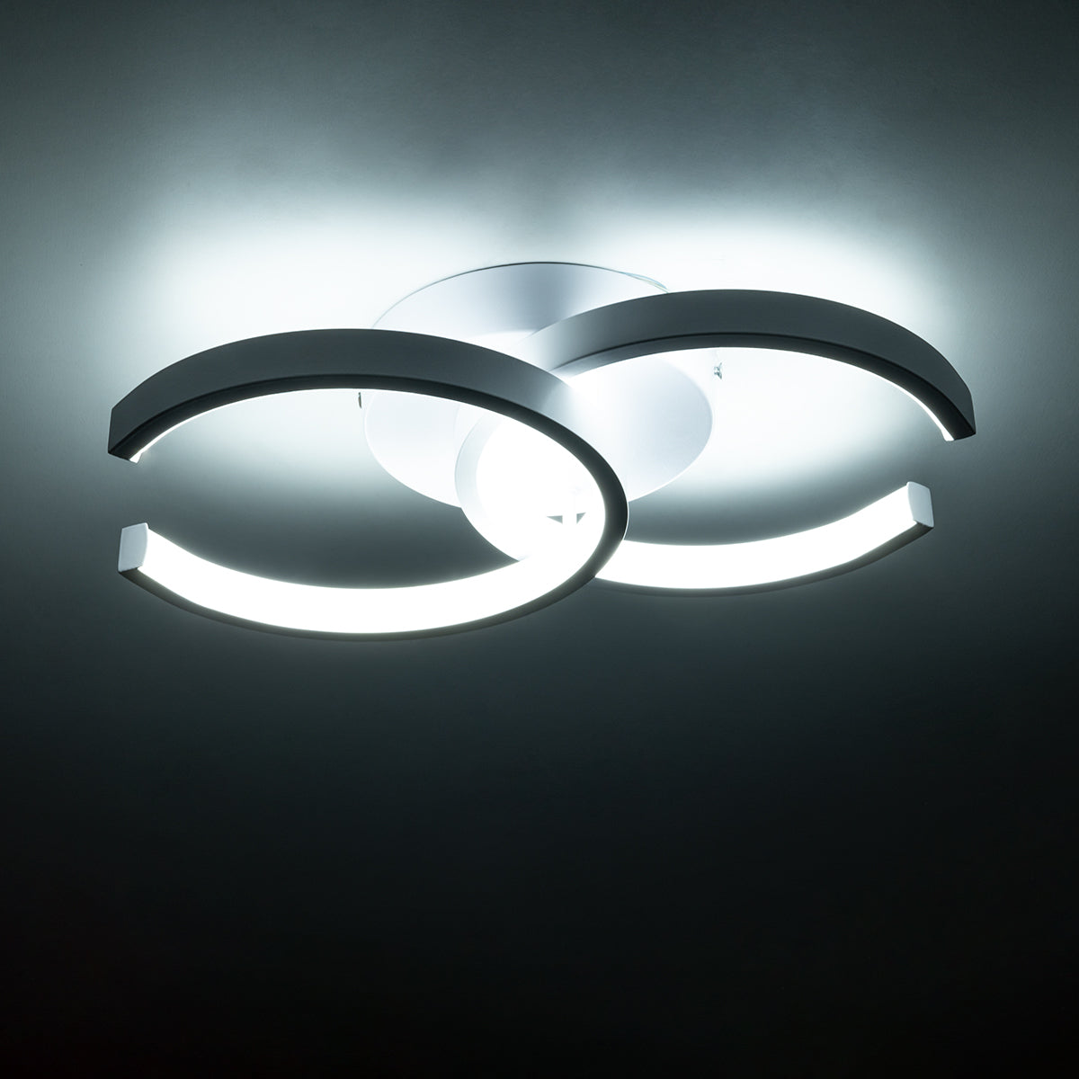 GloboStar® EVA 61068 Φωτιστικό Οροφής Design LED CCT 16W 1920lm 300° AC 220-240V - Εναλλαγή Φωτισμού μέσω Διακόπτη On/Off All In One Ψυχρό 6000k+Φυσικό 4500k+Θερμό 2700k Μ33 x Π21 x Υ7cm - Λευκό - ledmania.gr