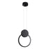 GLOBOSTAR® CYCLOS 61073 Μοντέρνο Κρεμαστό Φωτιστικό Οροφής LED 9W 1080lm 300° AC 220-240V IP20 Ρυθμιζόμενο Λευκό CCT με On/Off 2700K/4500K/6000K - Lumileds SMD Chip - Μαύρο Ματ - Μ21 x Π2.3 x Υ26.5cm - 3 Χρόνια Εγγύηση - ledmania.gr