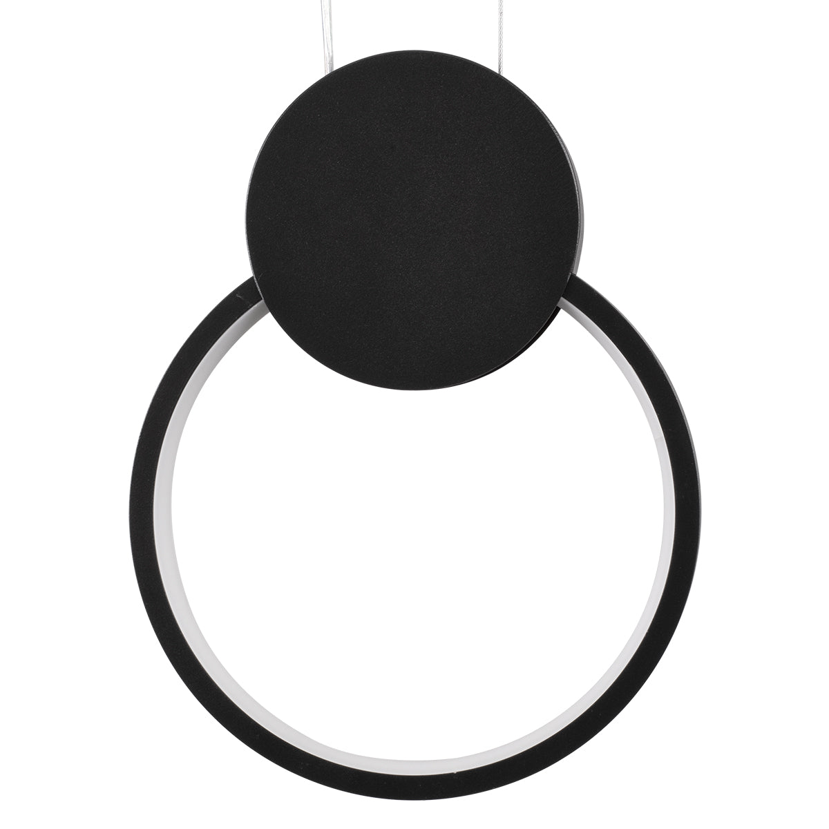 GLOBOSTAR® CYCLOS 61073 Μοντέρνο Κρεμαστό Φωτιστικό Οροφής LED 9W 1080lm 300° AC 220-240V IP20 Ρυθμιζόμενο Λευκό CCT με On/Off 2700K/4500K/6000K - Lumileds SMD Chip - Μαύρο Ματ - Μ21 x Π2.3 x Υ26.5cm - 3 Χρόνια Εγγύηση - ledmania.gr
