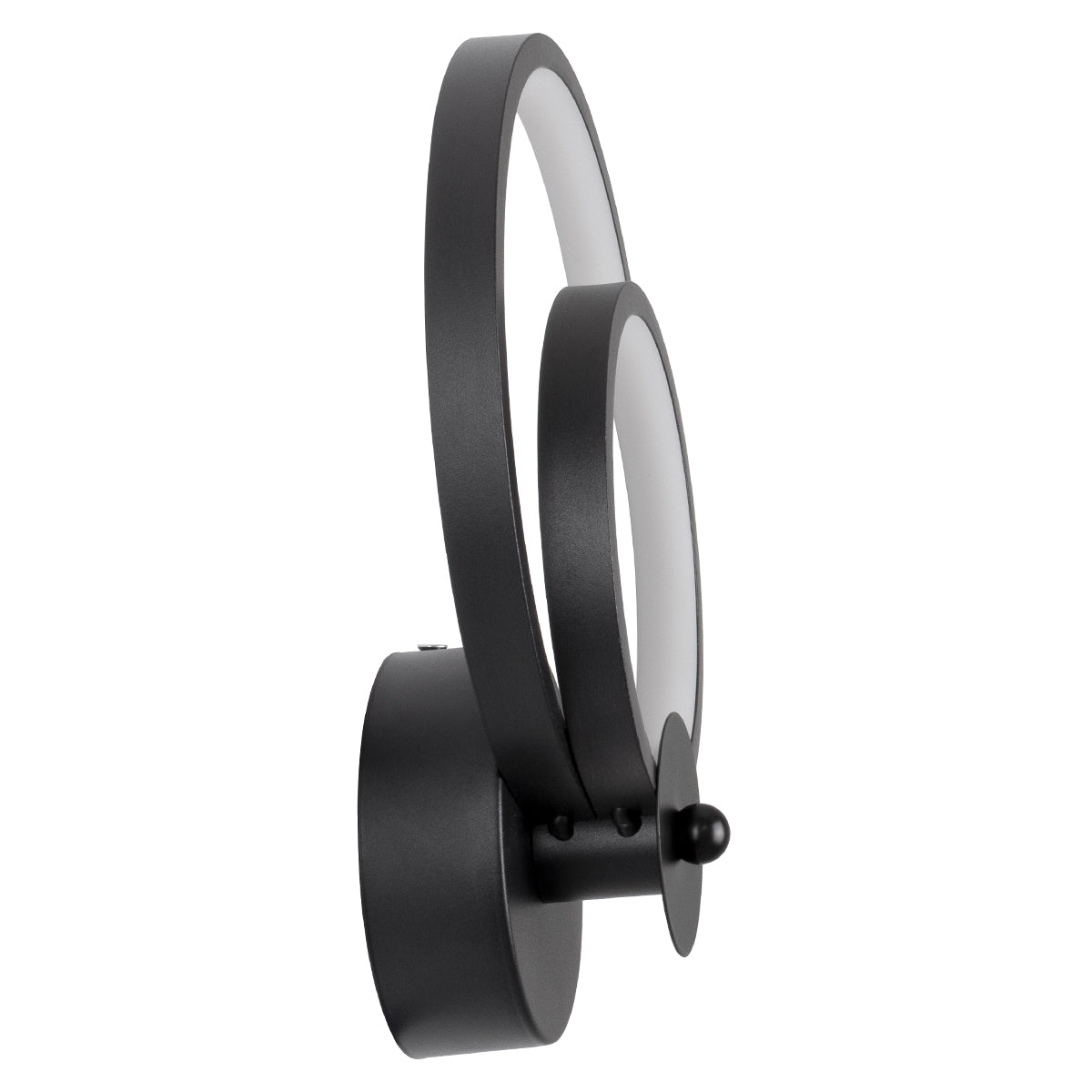 GloboStar® FREDDIE 61076 Φωτιστικό Τοίχου - Απλίκα Design LED CCT 15W 1800lm 300° AC 220-240V - Εναλλαγή Φωτισμού μέσω Διακόπτη On/Off All In One Ψυχρό 6000k+Φυσικό 4500k+Θερμό 2700k Μ20 x Π7.5 x Υ25cm - Μαύρο - ledmania.gr