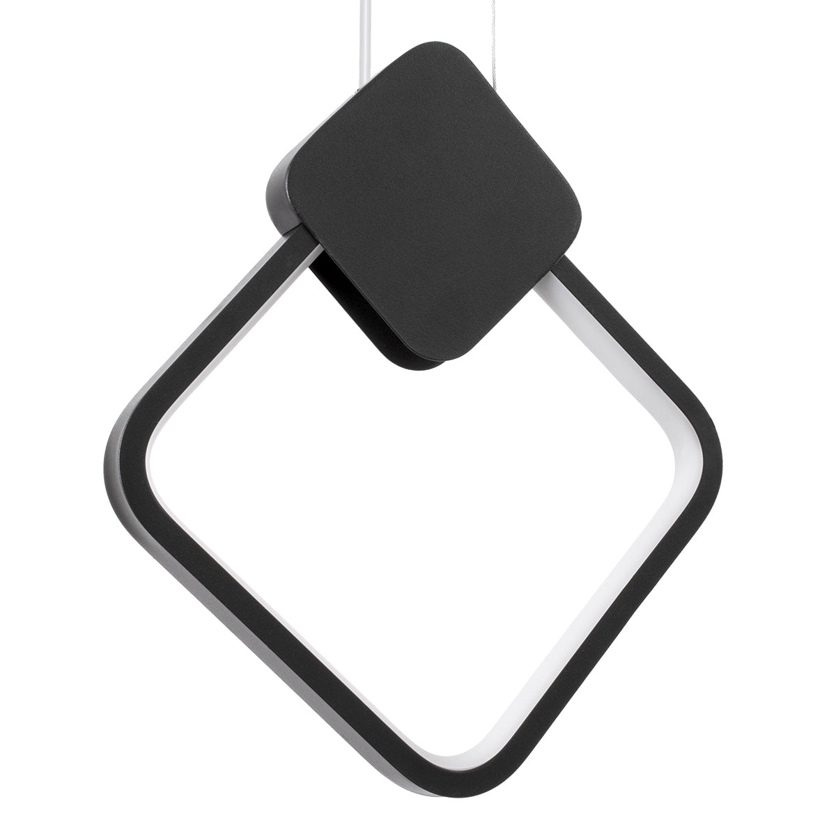 GloboStar® MARY 61082 Κρεμαστό Φωτιστικό Οροφής Design LED CCT 12W 1440lm 300° AC 220-240V - Εναλλαγή Φωτισμού μέσω Διακόπτη On/Off All In One Ψυχρό 6000k+Φυσικό 4500k+Θερμό 2700k Μ20 x Π2.3 x Υ28.5cm - Μαύρο - ledmania.gr