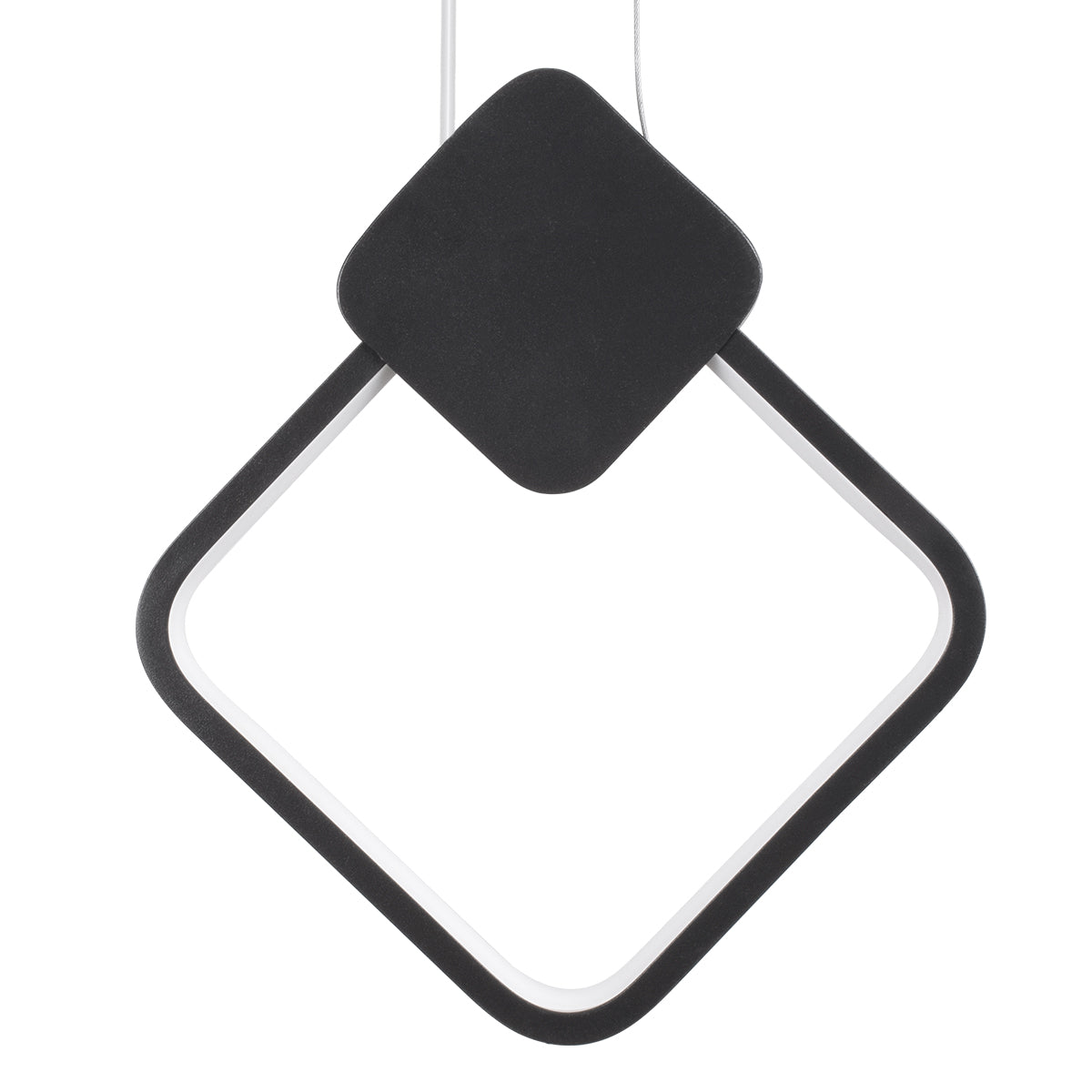 GloboStar® MARY 61082 Κρεμαστό Φωτιστικό Οροφής Design LED CCT 12W 1440lm 300° AC 220-240V - Εναλλαγή Φωτισμού μέσω Διακόπτη On/Off All In One Ψυχρό 6000k+Φυσικό 4500k+Θερμό 2700k Μ20 x Π2.3 x Υ28.5cm - Μαύρο - ledmania.gr