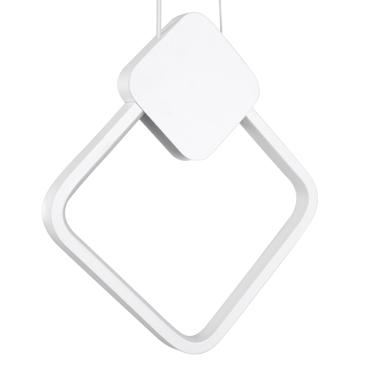 GloboStar® MARY 61083 Κρεμαστό Φωτιστικό Οροφής Design LED CCT 12W 1440lm 300° AC 220-240V - Εναλλαγή Φωτισμού μέσω Διακόπτη On/Off All In One Ψυχρό 6000k+Φυσικό 4500k+Θερμό 2700k Μ20 x Π2.3 x Υ28.5cm - Λευκό - ledmania.gr