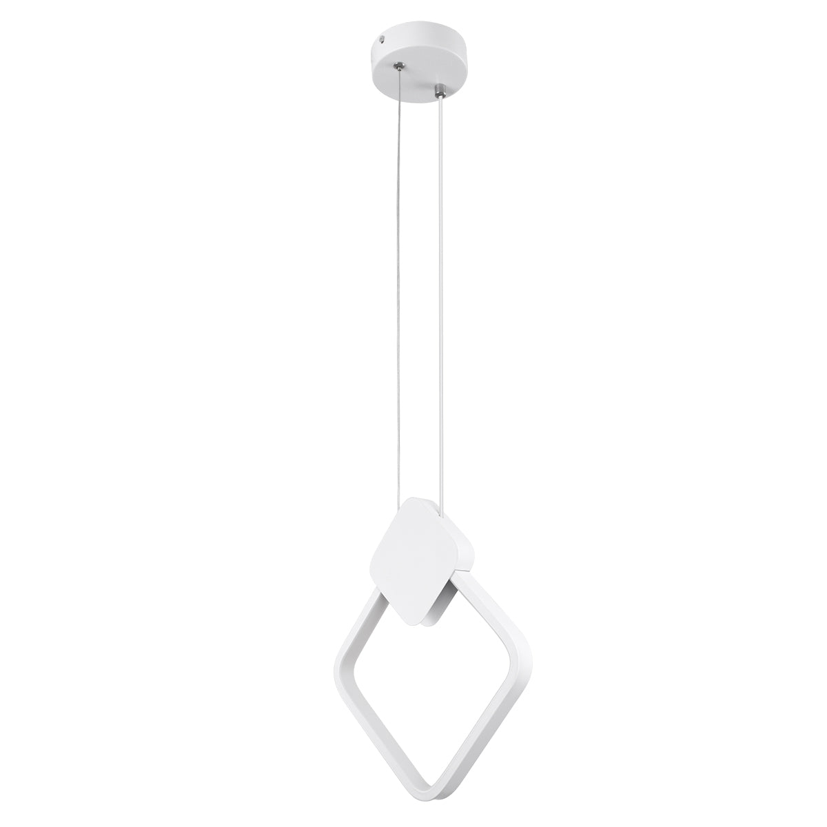 GloboStar® MARY 61083 Κρεμαστό Φωτιστικό Οροφής Design LED CCT 12W 1440lm 300° AC 220-240V - Εναλλαγή Φωτισμού μέσω Διακόπτη On/Off All In One Ψυχρό 6000k+Φυσικό 4500k+Θερμό 2700k Μ20 x Π2.3 x Υ28.5cm - Λευκό - ledmania.gr