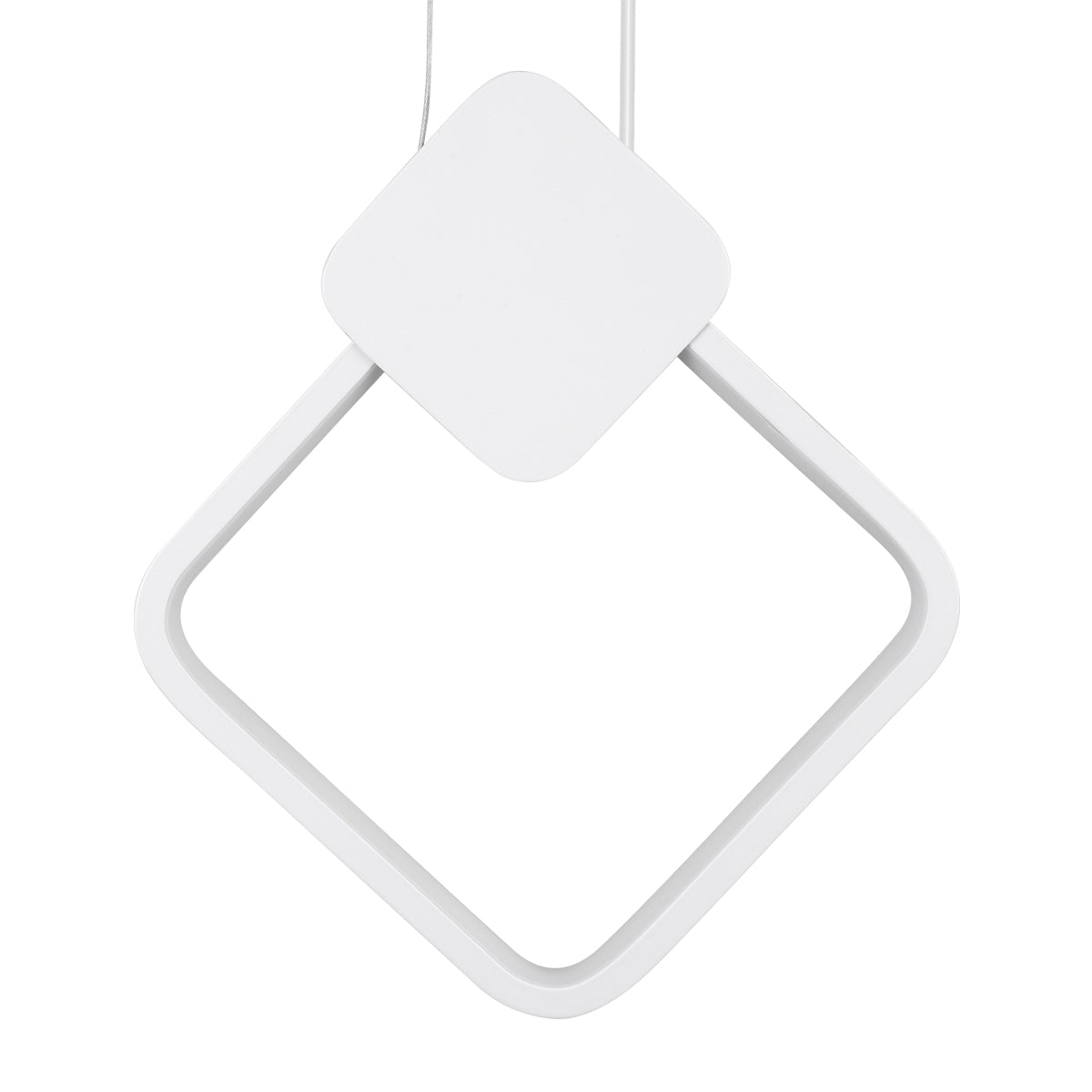 GloboStar® MARY 61083 Κρεμαστό Φωτιστικό Οροφής Design LED CCT 12W 1440lm 300° AC 220-240V - Εναλλαγή Φωτισμού μέσω Διακόπτη On/Off All In One Ψυχρό 6000k+Φυσικό 4500k+Θερμό 2700k Μ20 x Π2.3 x Υ28.5cm - Λευκό - ledmania.gr