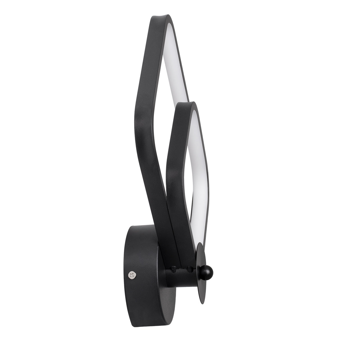 GloboStar® ANNA 61085 Φωτιστικό Τοίχου - Απλίκα Design LED CCT 15W 1800lm 300° AC 220-240V - Εναλλαγή Φωτισμού μέσω Διακόπτη On/Off All In One Ψυχρό 6000k+Φυσικό 4500k+Θερμό 2700k Μ25 x Π8 x Υ30cm - Μαύρο - ledmania.gr