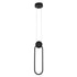 GloboStar® ILDI 61088 Κρεμαστό Φωτιστικό Οροφής Design LED CCT 12W 1440lm 300° AC 220-240V - Εναλλαγή Φωτισμού μέσω Διακόπτη On/Off All In One Ψυχρό 6000k+Φυσικό 4500k+Θερμό 2700k Μ10 x Π2.3 x Υ38cm - Μαύρο - ledmania.gr