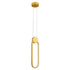 GLOBOSTAR® ILDI 61090 Μοντέρνο Κρεμαστό Φωτιστικό Οροφής LED 12W 1440lm 300° AC 220-240V IP20 Ρυθμιζόμενο Λευκό CCT με On/Off 2700K/4500K/6000K - Lumileds SMD Chip - Χρυσό Βούρτσας - Μ10 x Π2.3 x Υ38cm - 3 Χρόνια Εγγύηση - ledmania.gr