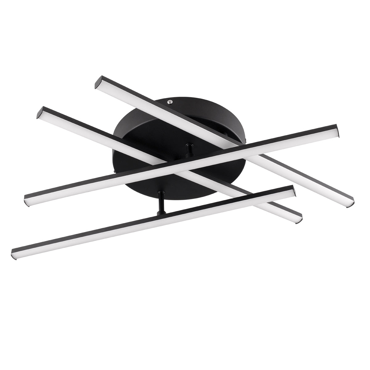 GLOBOSTAR® DRACO 61095 Μοντέρνο Φωτιστικό Οροφής LED 60W 7380lm 120° AC 220-240V IP20 Ρυθμιζόμενο Λευκό CCT με Χειριστήριο από 2700K έως 6000K Dimmable - Lumileds SMD Chip - Μαύρο Ματ - Μ60 x Π60 x Υ11cm - 3 Χρόνια Εγγύηση