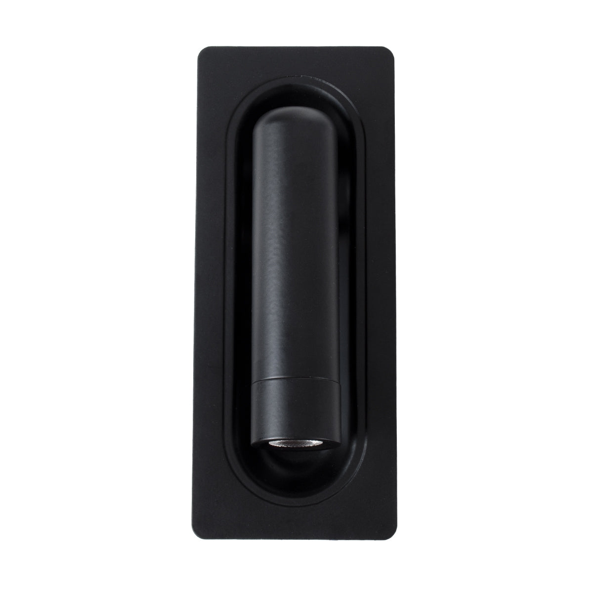 GloboStar® MANHATTAN 61097 Μοντέρνο Χωνευτό Φωτιστικό Τοίχου - Απλίκα Ξενοδοχείου Bed Side LED 3W 405lm 36° AC 220-240V - Reading Light - Μ7 x Π7 x Υ17cm - Φυσικό Λευκό 4500K - Μαύρο - ledmania.gr