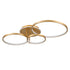 GLOBOSTAR® NEMESIS 61110 Μοντέρνο Φωτιστικό Οροφής LED 98W 11858lm 360° AC 220-240V IP20 Ρυθμιζόμενο Λευκό CCT με Χειριστήριο από 2700K έως 6000K Dimmable - Lumileds SMD Chip - Χρυσό Βούρτσας - Μ89 x Π60 x Υ19cm - 3 Χρόνια Εγγύηση - ledmania.gr