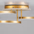 GLOBOSTAR® NEMESIS 61110 Μοντέρνο Φωτιστικό Οροφής LED 98W 11858lm 360° AC 220-240V IP20 Ρυθμιζόμενο Λευκό CCT με Χειριστήριο από 2700K έως 6000K Dimmable - Lumileds SMD Chip - Χρυσό Βούρτσας - Μ89 x Π60 x Υ19cm - 3 Χρόνια Εγγύηση - ledmania.gr