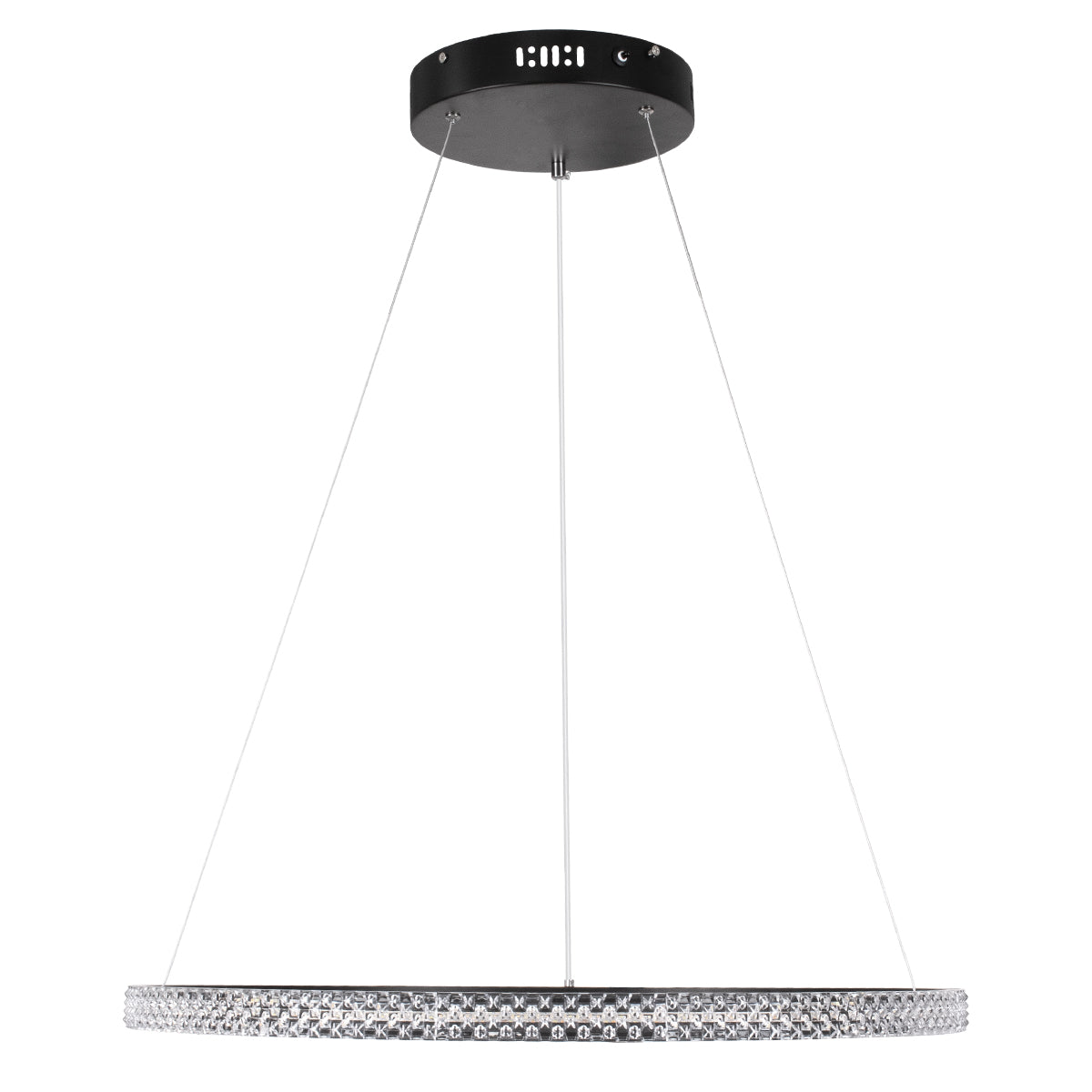 GLOBOSTAR® DIAMOND 61130 Μοντέρνο Κρεμαστό Φωτιστικό Οροφής LED 45W 5230lm 360° AC 220-240V IP20 Ρυθμιζόμενο Λευκό CCT με Χειριστήριο από 2700K έως 6000K Dimmable - Lumileds SMD Chip - Μαυρό Ματ - Μ60 x Π60 x Υ3cm - 3 Χρόνια Εγγύηση - ledmania.gr