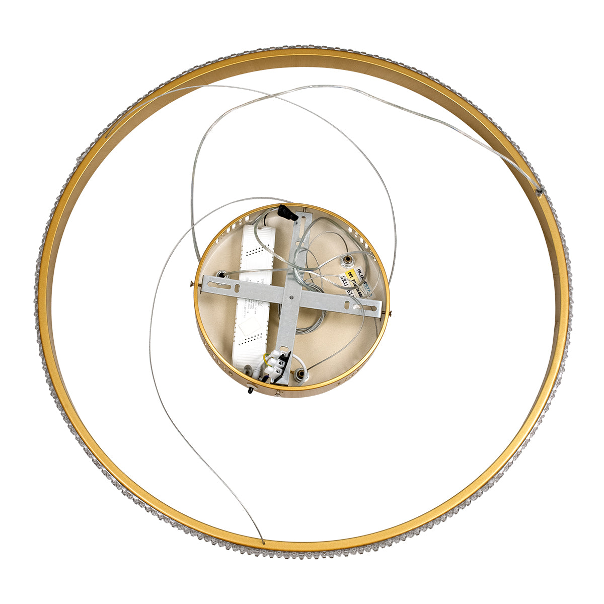 GLOBOSTAR® DIAMOND 61131 Μοντέρνο Κρεμαστό Φωτιστικό Οροφής LED 45W 5230lm 360° AC 220-240V IP20 Ρυθμιζόμενο Λευκό CCT με Χειριστήριο από 2700K έως 6000K Dimmable - Lumileds SMD Chip - Χρυσό Βούρτσας - Μ60 x Π60 x Υ3cm - 3 Χρόνια Εγγύηση - ledmania.gr