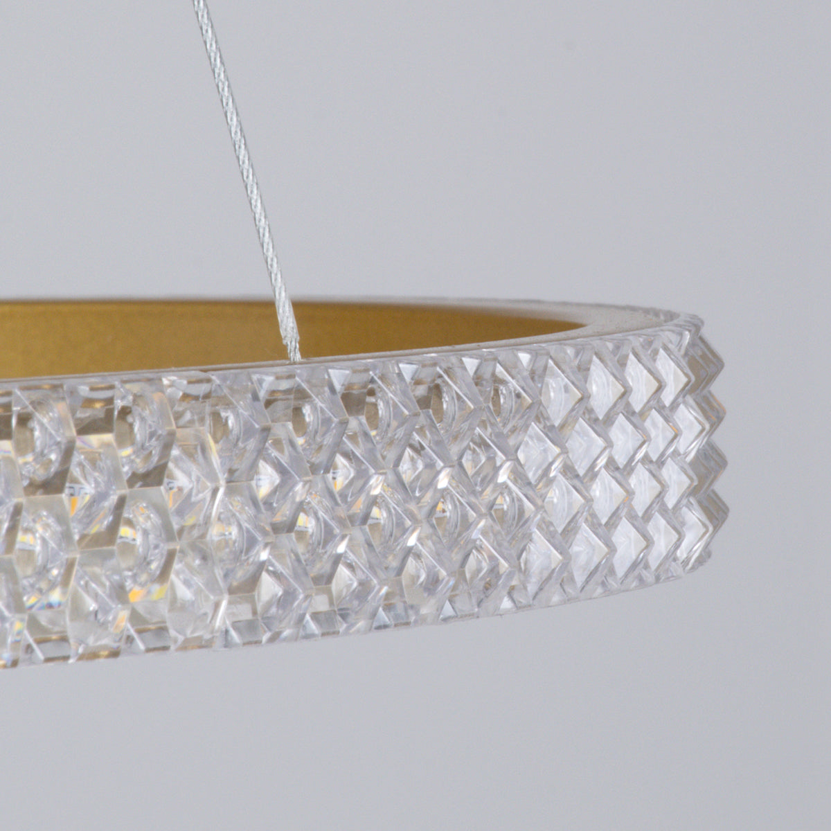 GloboStar® DIAMOND TRIO 61139-DECO Κρεμαστό Φωτιστικό Δαχτυλίδι-Κύκλος LED CCT 120W 14723lm 360° AC 220-240V - Εναλλαγή Φωτισμού μέσω Τηλεχειριστηρίου All In One Ψυχρό 6000k+Φυσικό 4500k+Θερμό 2700k Dimmable Φ40+60+80cm - Χρυσό Βούρτσας - 3 Years Warranty - ledmania.gr