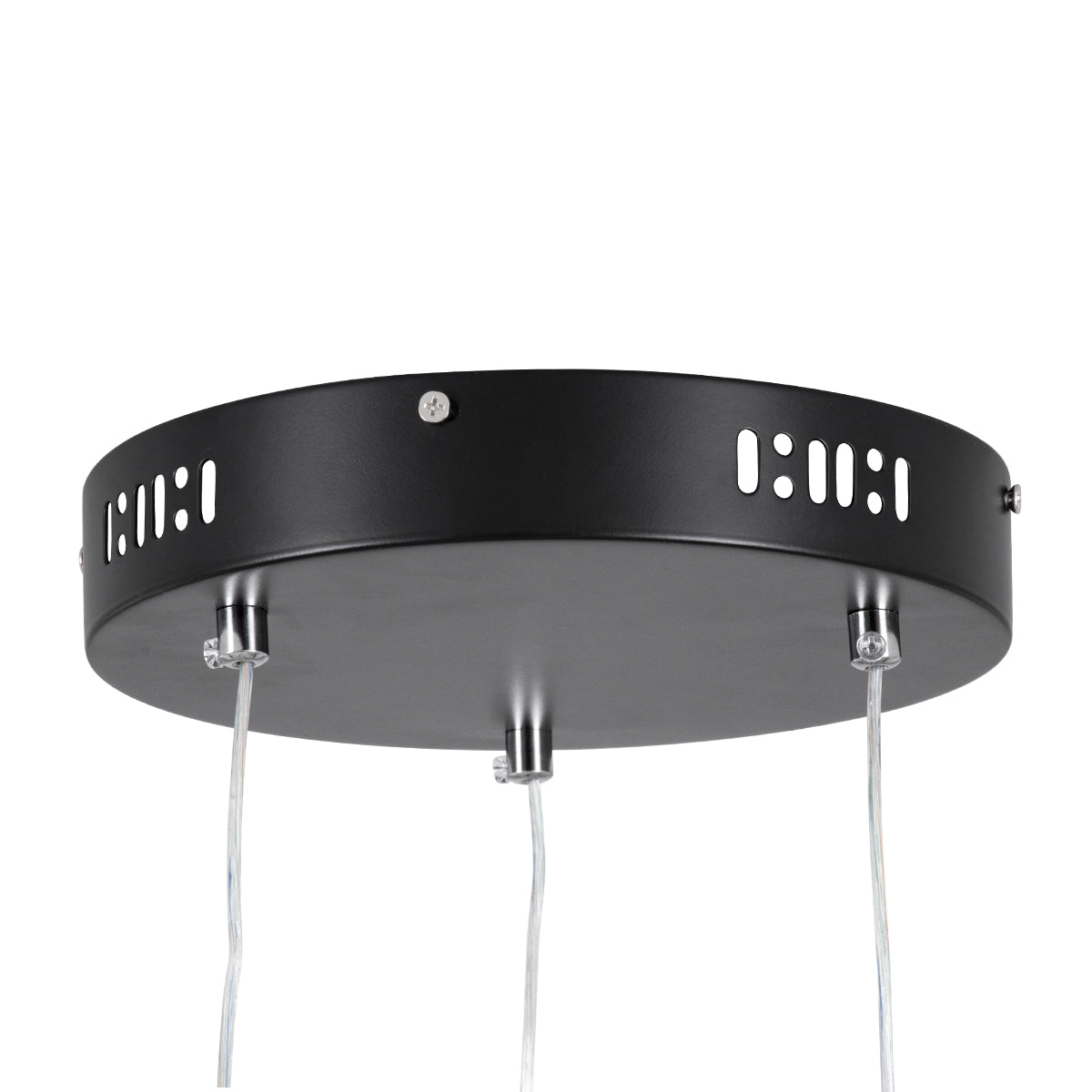 GLOBOSTAR® DIAMOND TRIO 61144 Μοντέρνο Κρεμαστό Φωτιστικό Οροφής LED 120W 14723lm 360° AC 220-240V IP20 Ρυθμιζόμενο Λευκό CCT με Χειριστήριο από 2700K έως 6000K Dimmable - Lumileds SMD Chip - Μαυρό Ματ - Μ150 x Π150 x Υ60cm - 3 Χρόνια Εγγύηση - ledmania.gr