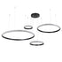 GloboStar® DIAMOND TETRA 61148 Κρεμαστό Φωτιστικό Δαχτυλίδι-Κύκλος LED CCT 150W 18379lm 360° AC 220-240V - Εναλλαγή Φωτισμού μέσω Τηλεχειριστηρίου All In One Ψυχρό 6000k+Φυσικό 4500k+Θερμό 2700k Dimmable Φ25+40+60+80cm - Μαύρο - 3 Years Warranty - ledmania.gr
