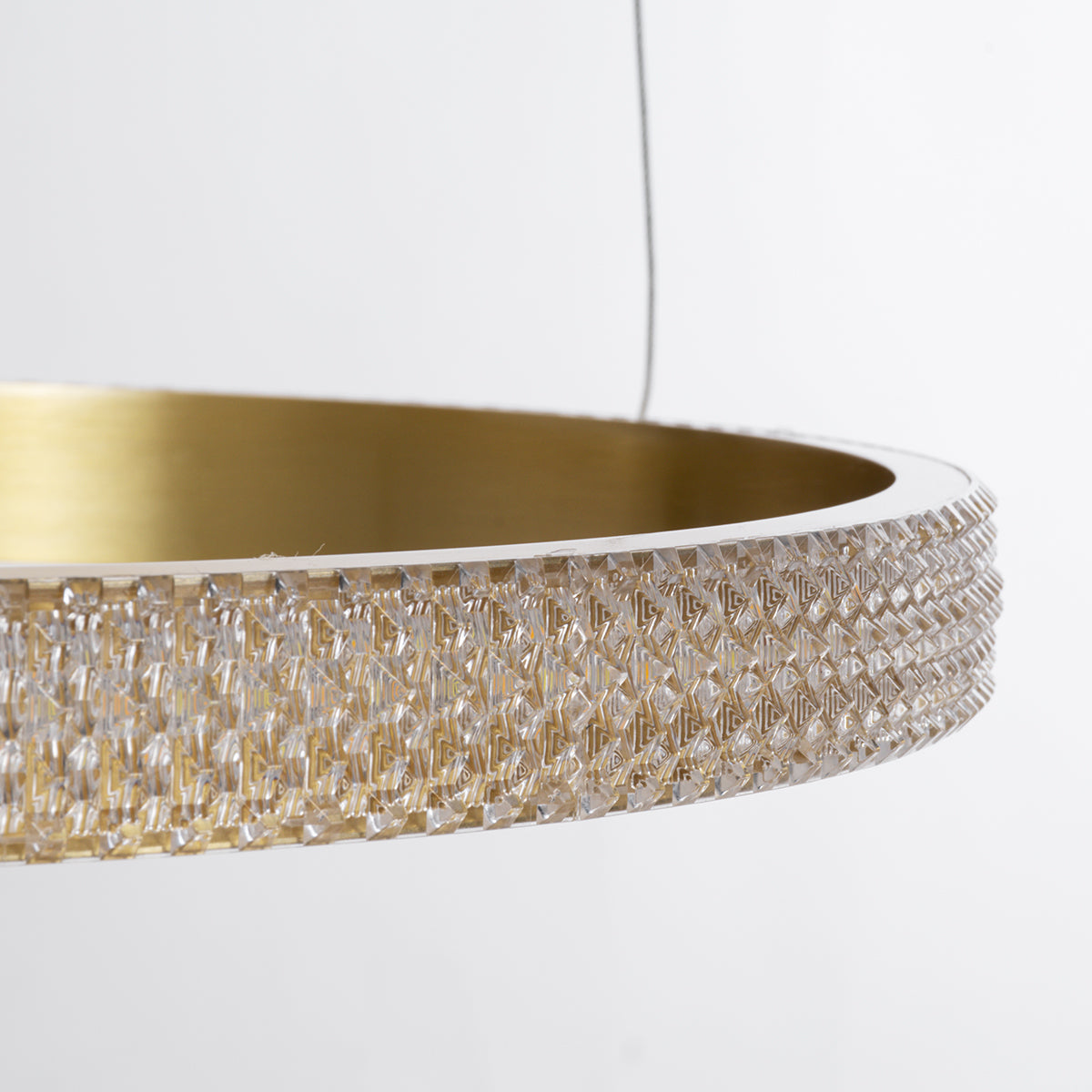 GLOBOSTAR® DIAMOND TETRA 61149 Μοντέρνο Κρεμαστό Φωτιστικό Οροφής LED 150W 18379lm 360° AC 220-240V IP20 Ρυθμιζόμενο Λευκό CCT με Χειριστήριο από 2700K έως 6000K Dimmable - Lumileds SMD Chip - Χρυσό Βούρτσας - Μ150 x Π150 x Υ60cm - 3 Χρόνια Εγγύηση - ledmania.gr