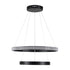 GloboStar® DIAMOND DUO 61150-DECO Κρεμαστό Φωτιστικό Δαχτυλίδι-Κύκλος LED CCT 75W 8743lm 360° AC 220-240V - Εναλλαγή Φωτισμού μέσω Τηλεχειριστηρίου All In One Ψυχρό 6000k+Φυσικό 4500k+Θερμό 2700k Dimmable Φ40+60cm - Μαύρο - 3 Years Warranty - ledmania.gr