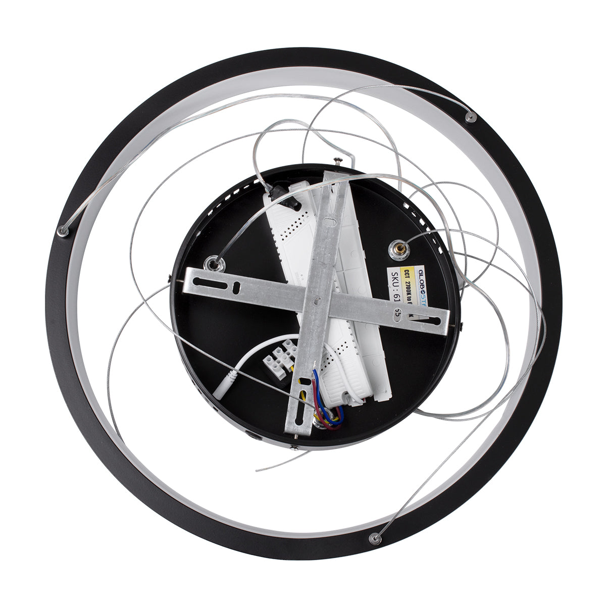 GLOBOSTAR® NEMESIS 61155 Μοντέρνο Κρεμαστό Φωτιστικό Οροφής LED 30W 3513lm 360° AC 220-240V IP20 Ρυθμιζόμενο Λευκό CCT με Χειριστήριο από 2700K έως 6000K Dimmable - Lumileds SMD Chip - Μαυρό Ματ - Μ40 x Π40 x Υ4cm - 3 Χρόνια Εγγύηση - ledmania.gr