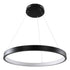 GloboStar® NEMESIS 61158 Κρεμαστό Φωτιστικό Δαχτυλίδι-Κύκλος LED CCT 45W 5230lm 360° AC 220-240V - Εναλλαγή Φωτισμού μέσω Τηλεχειριστηρίου All In One Ψυχρό 6000k+Φυσικό 4500k+Θερμό 2700k Dimmable Φ60cm - Μαύρο - 3 Years Warranty - ledmania.gr